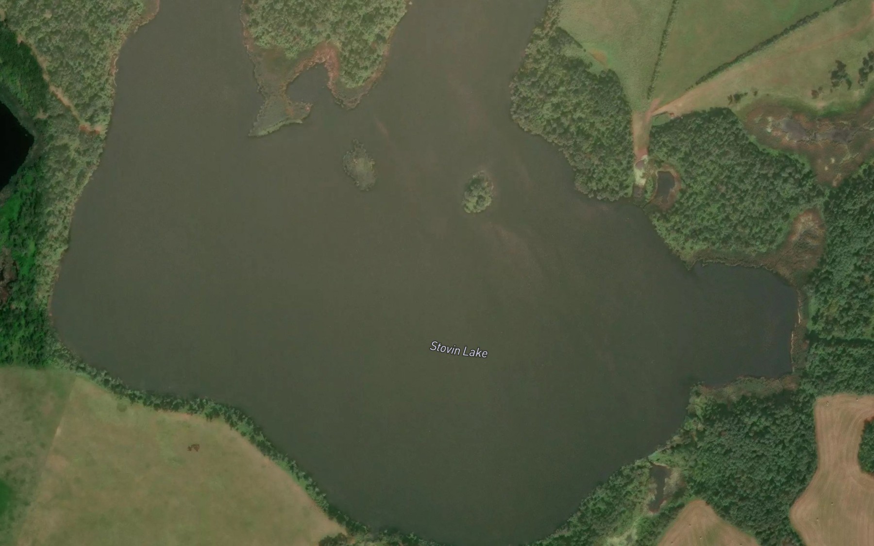 Satellite map of the Stovin Lake