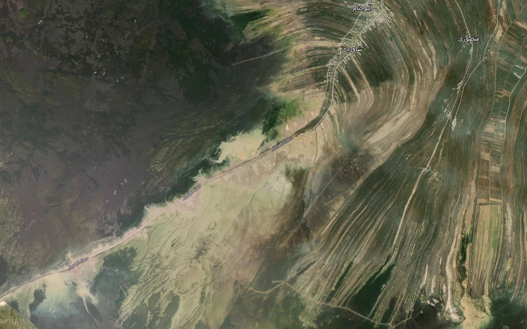 Satellite map of the Rud-e Gowdar