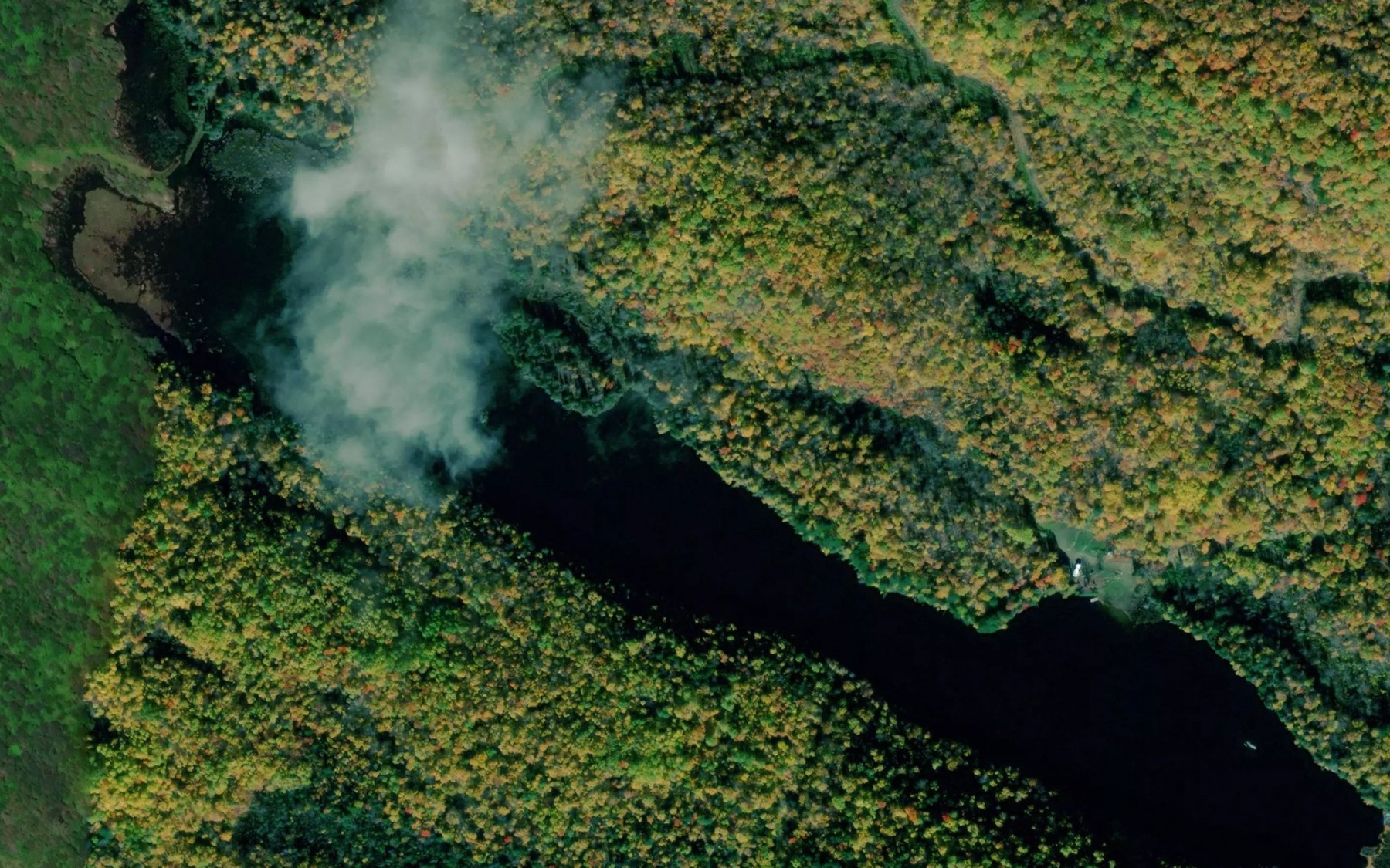 Satellite map of the Lac Lavergne
