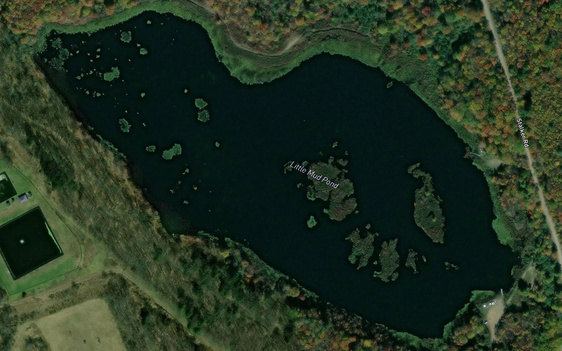 Satellite map of the Little Mud Pond