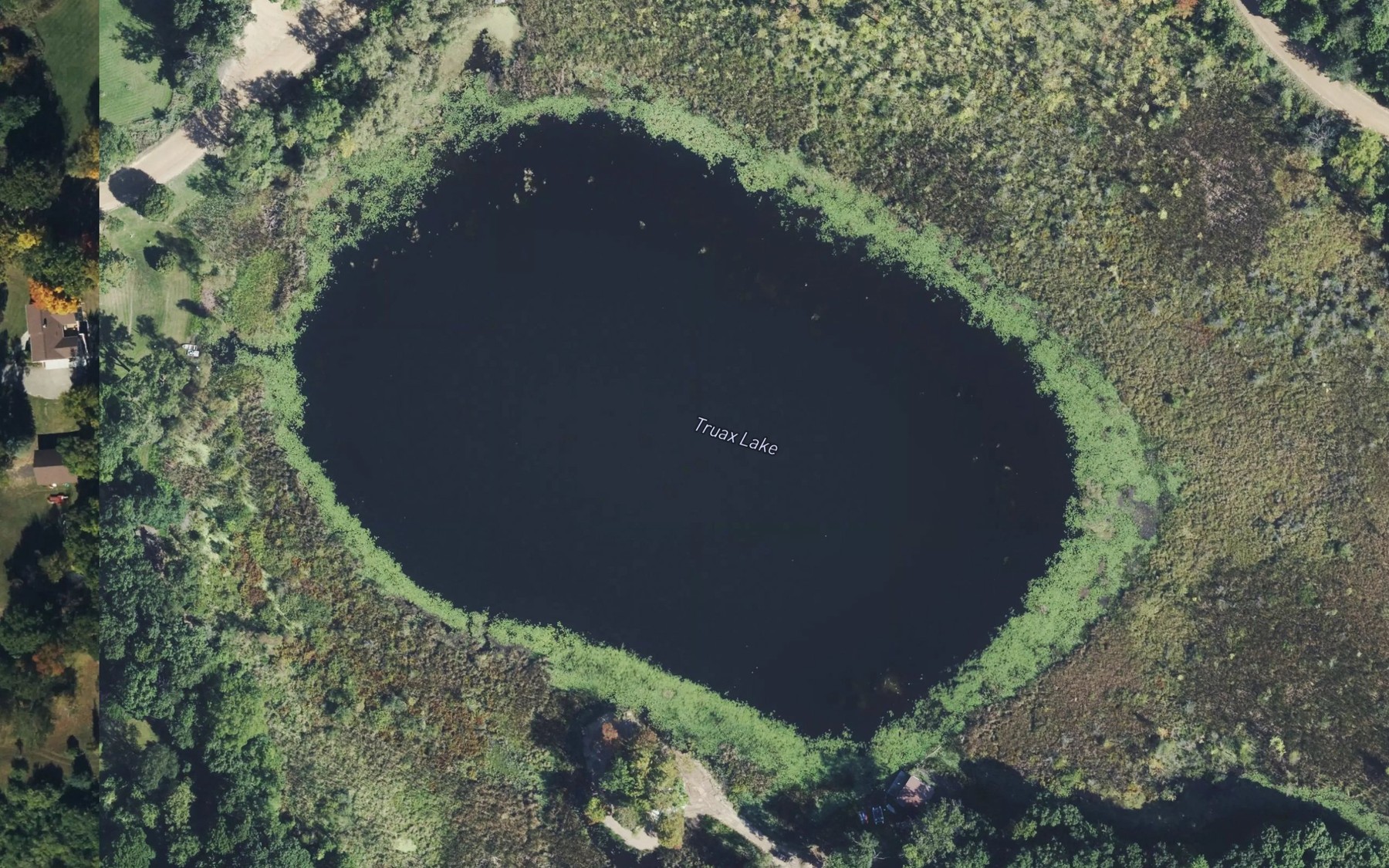 Satellite map of the Truax Lake
