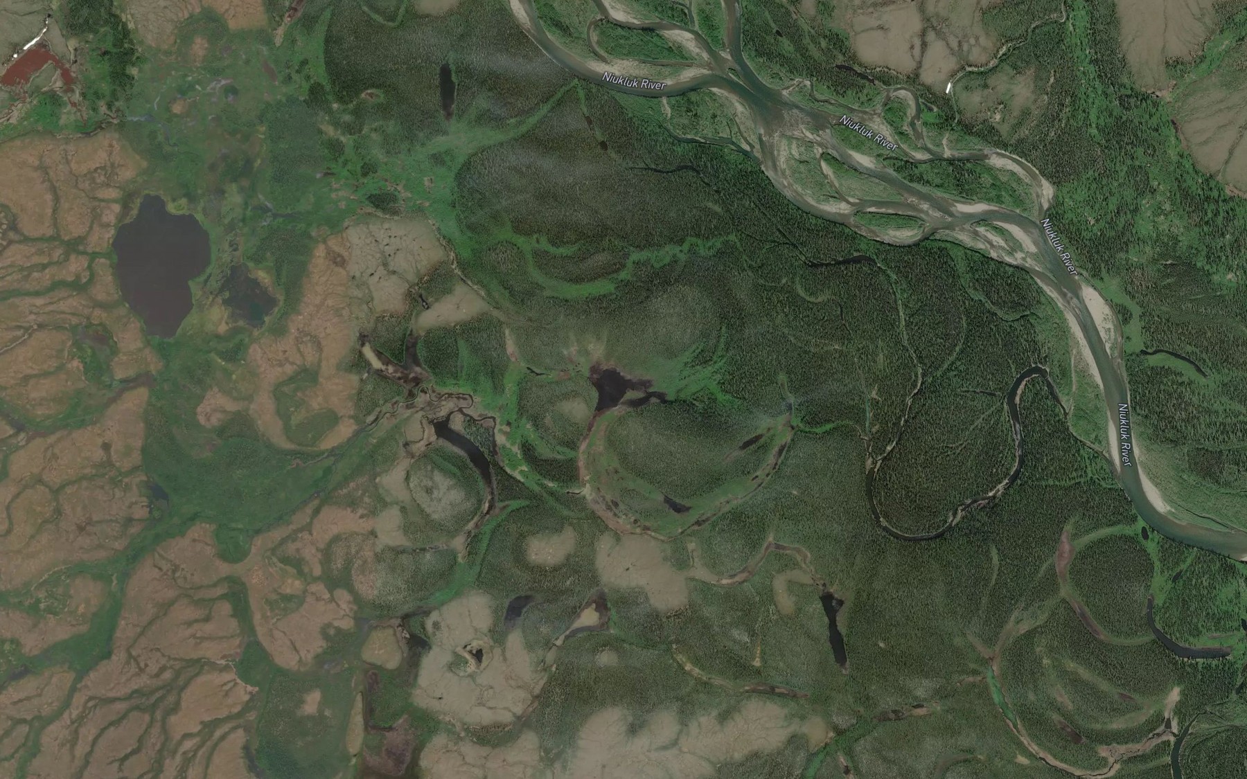 Satellite map of the Marlan Creek