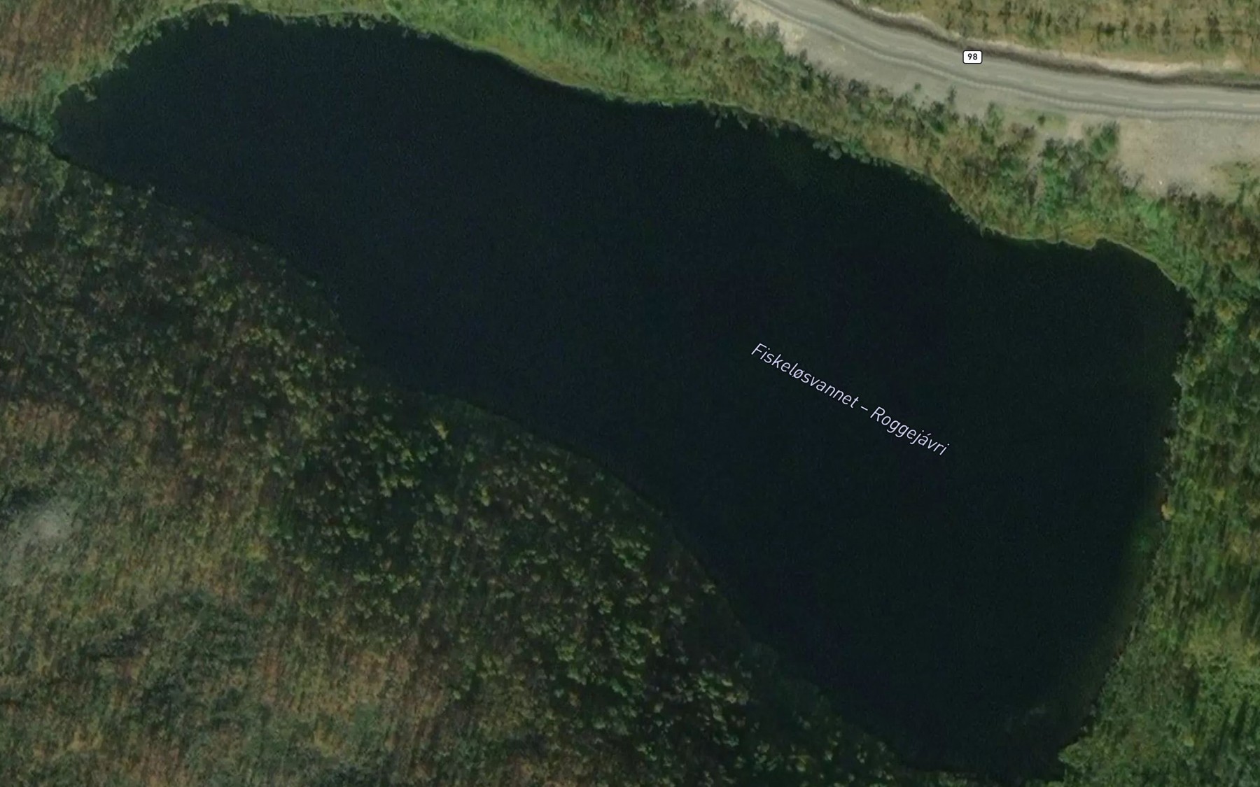 Satellite map of the Fiskelosvatn