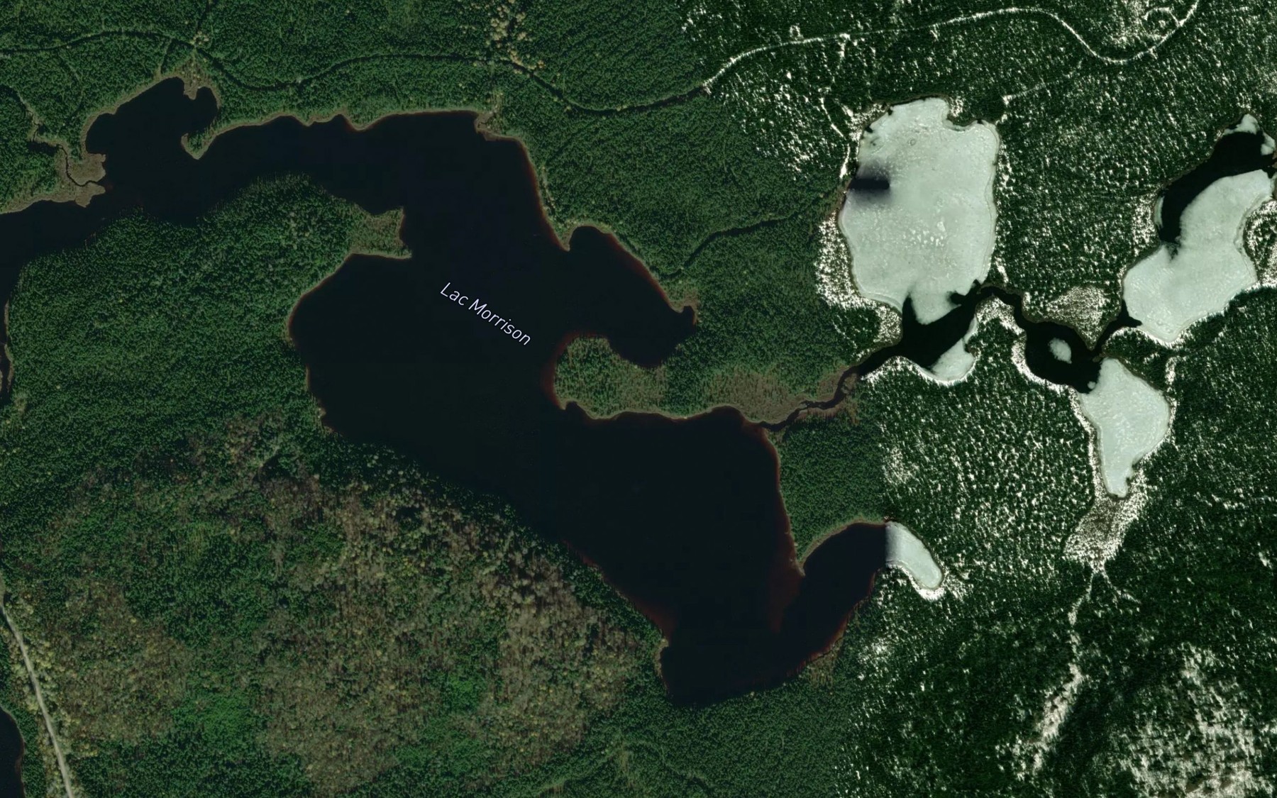 Satellite map of the Lac Morrison
