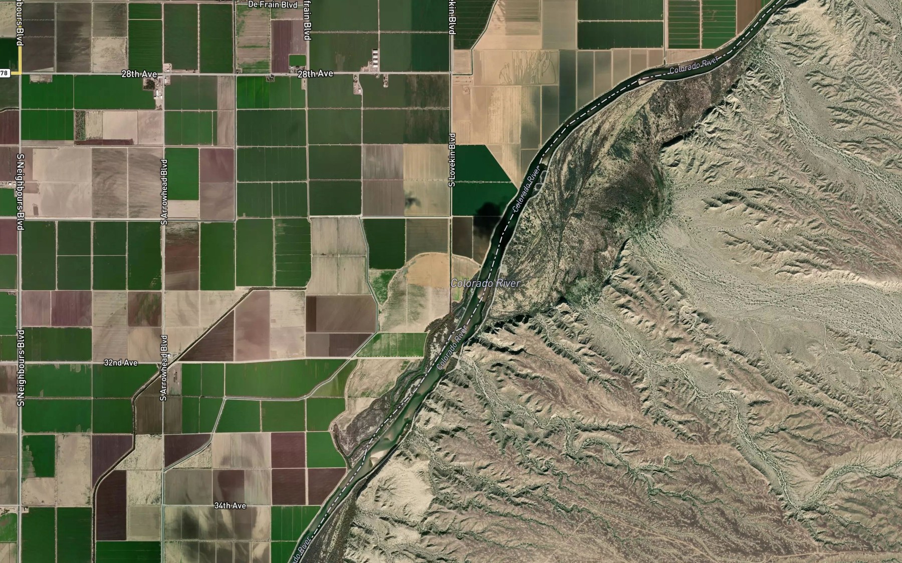 Satellite map of the D 23 Spill