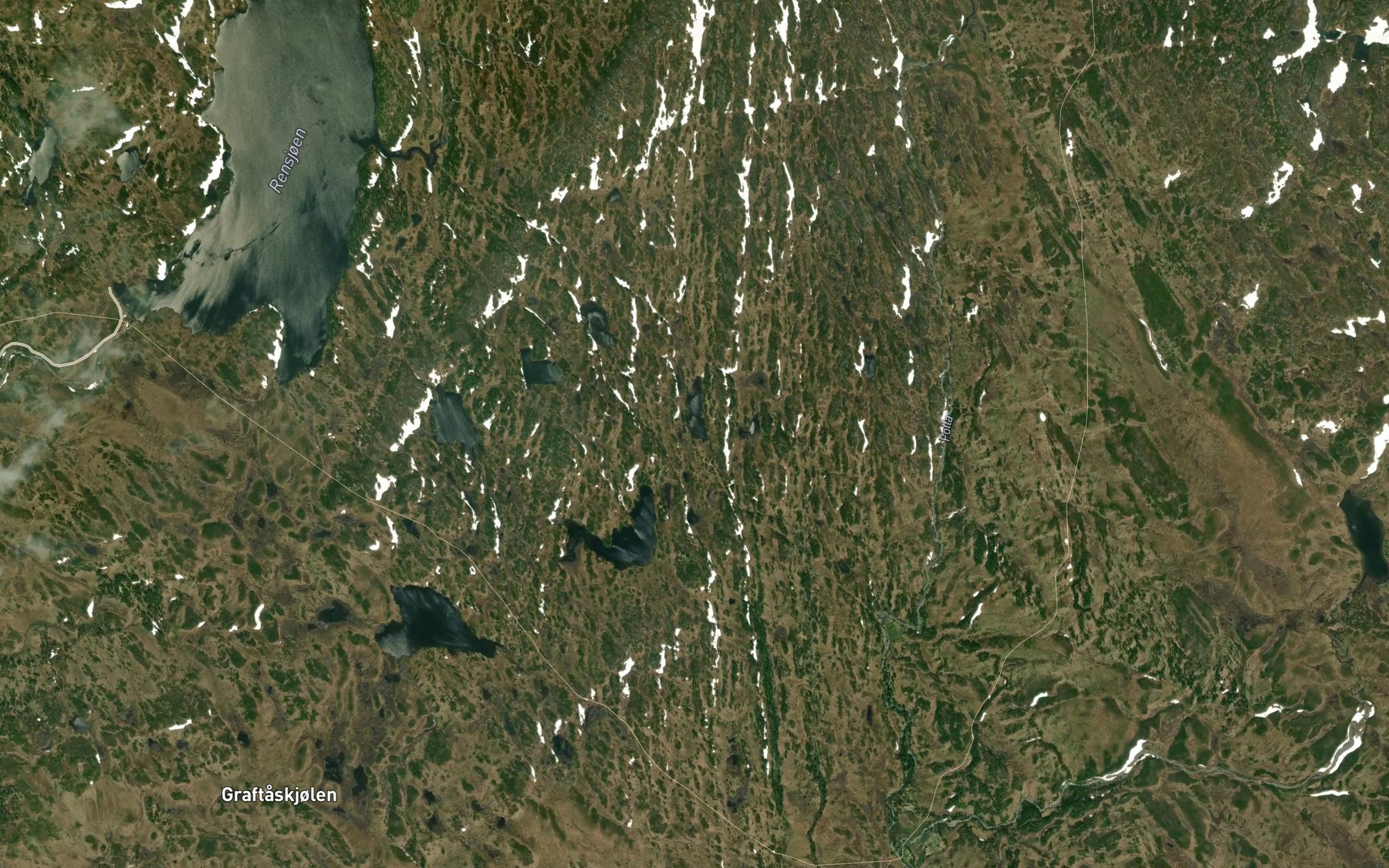 Satellite map of the Gjardatjonna