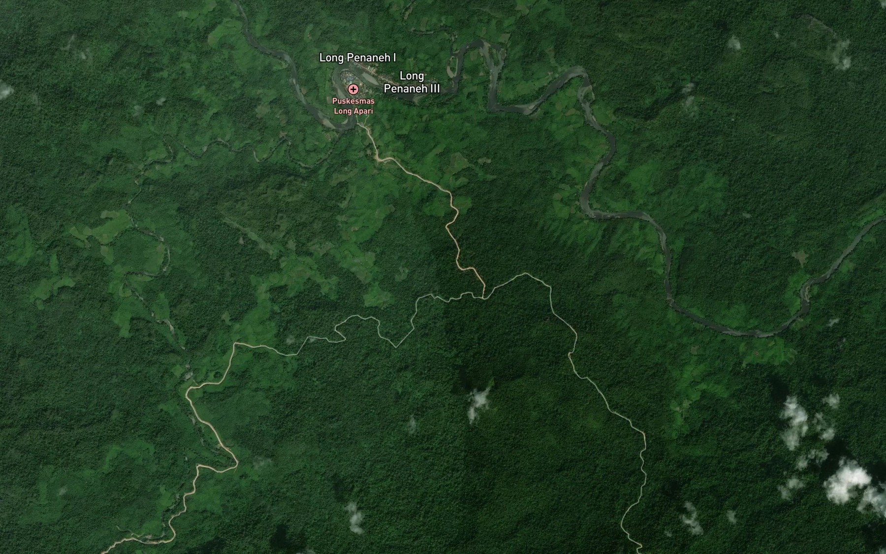Satellite map of the Sungai Cehan