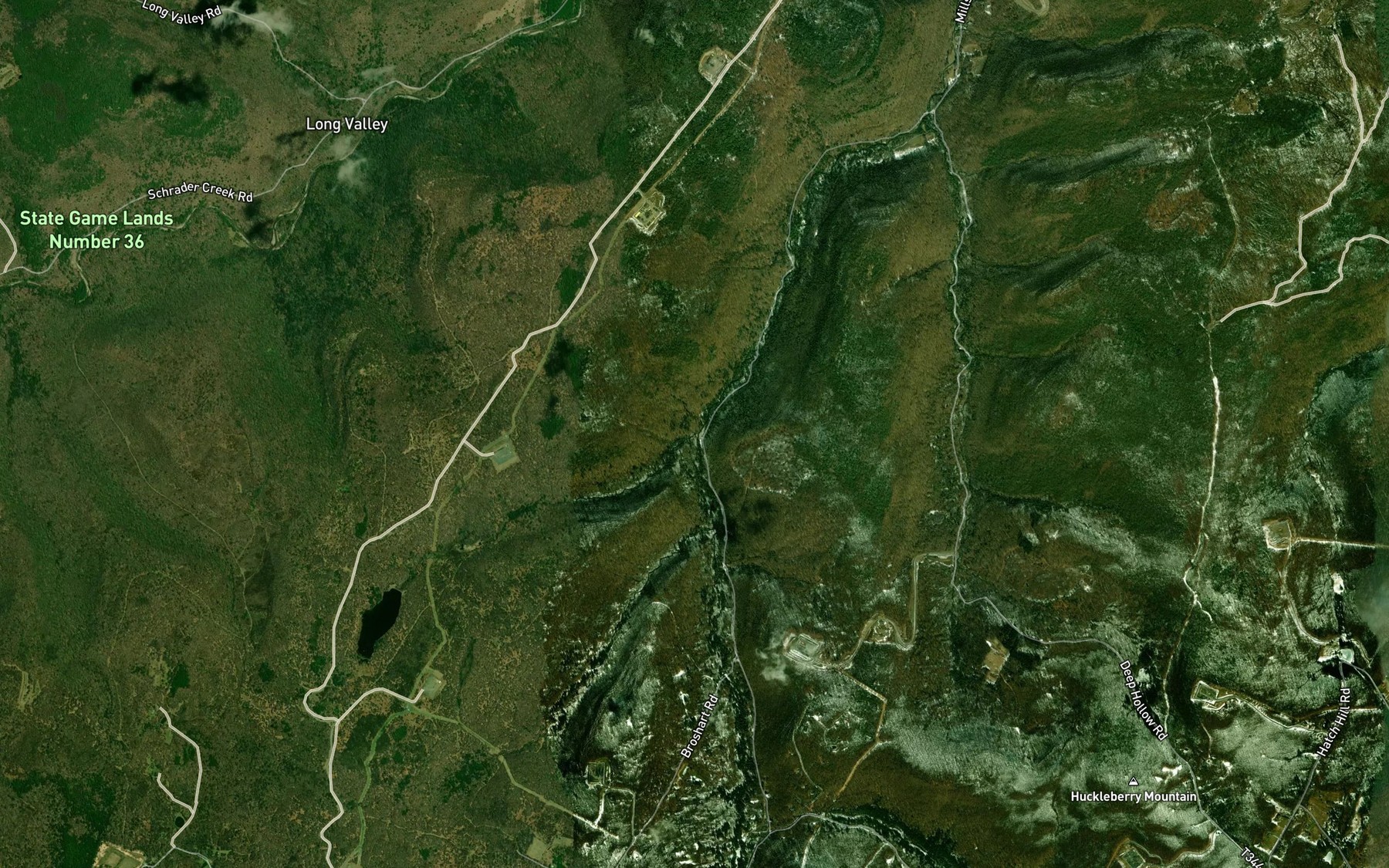 Satellite map of the Chilson Run