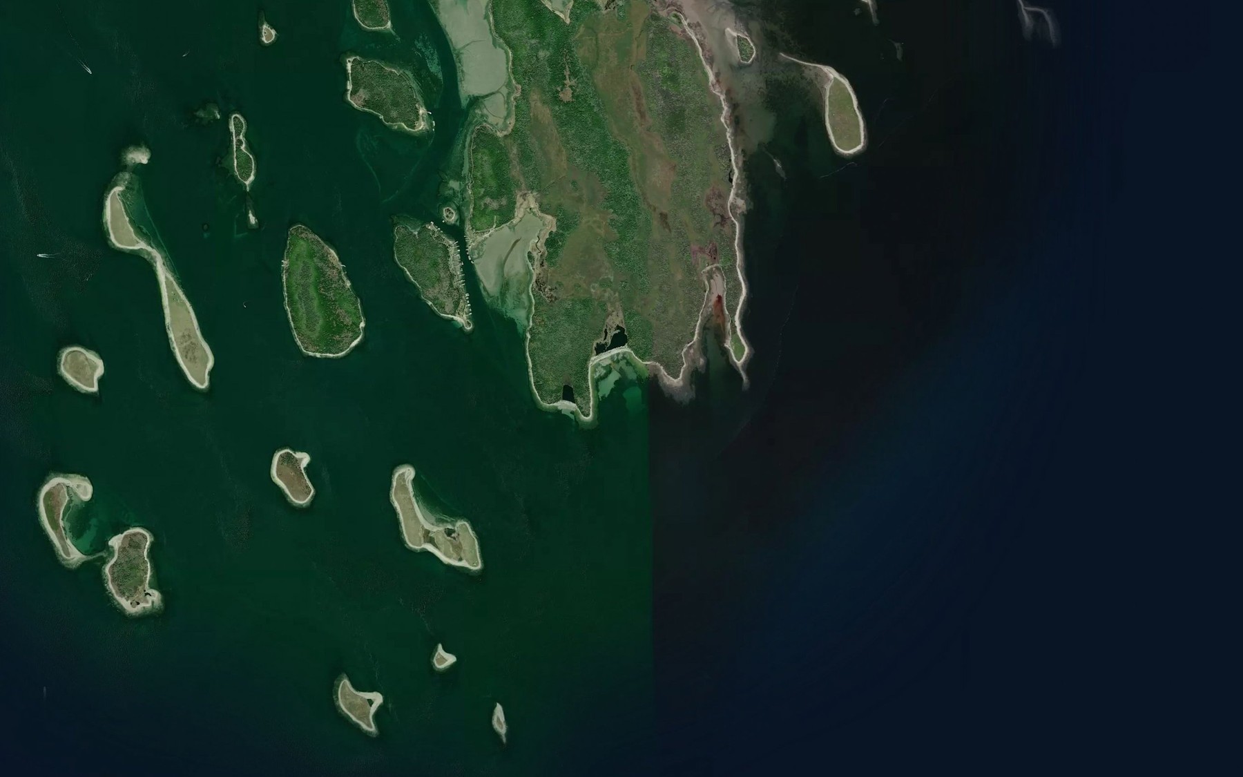 Satellite map of the Grand Etang Cove