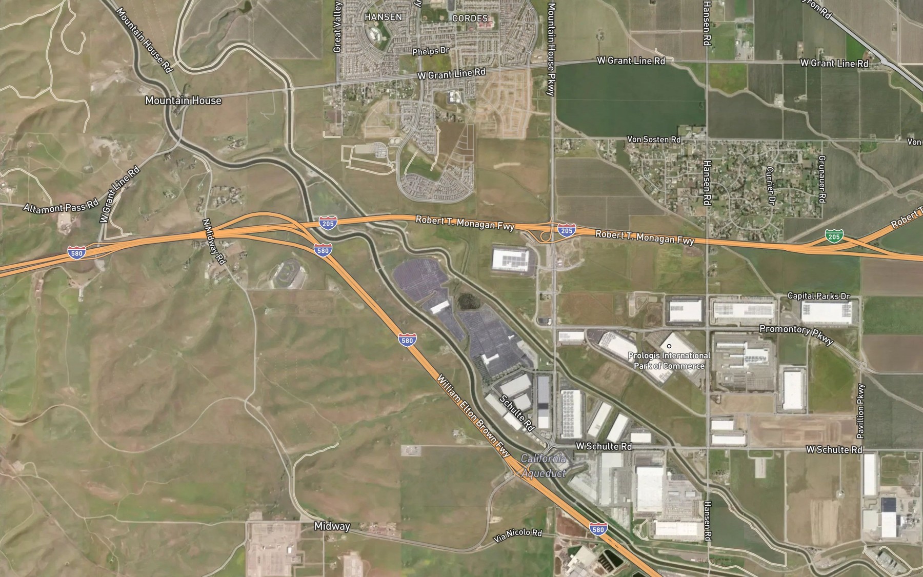 Satellite map of the Patterson Run