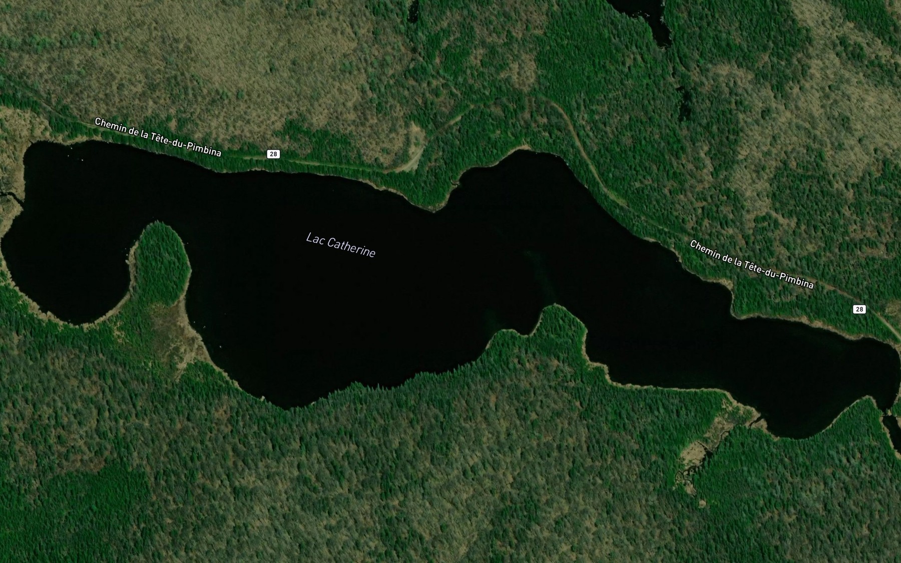 Satellite map of the Lac Catherine