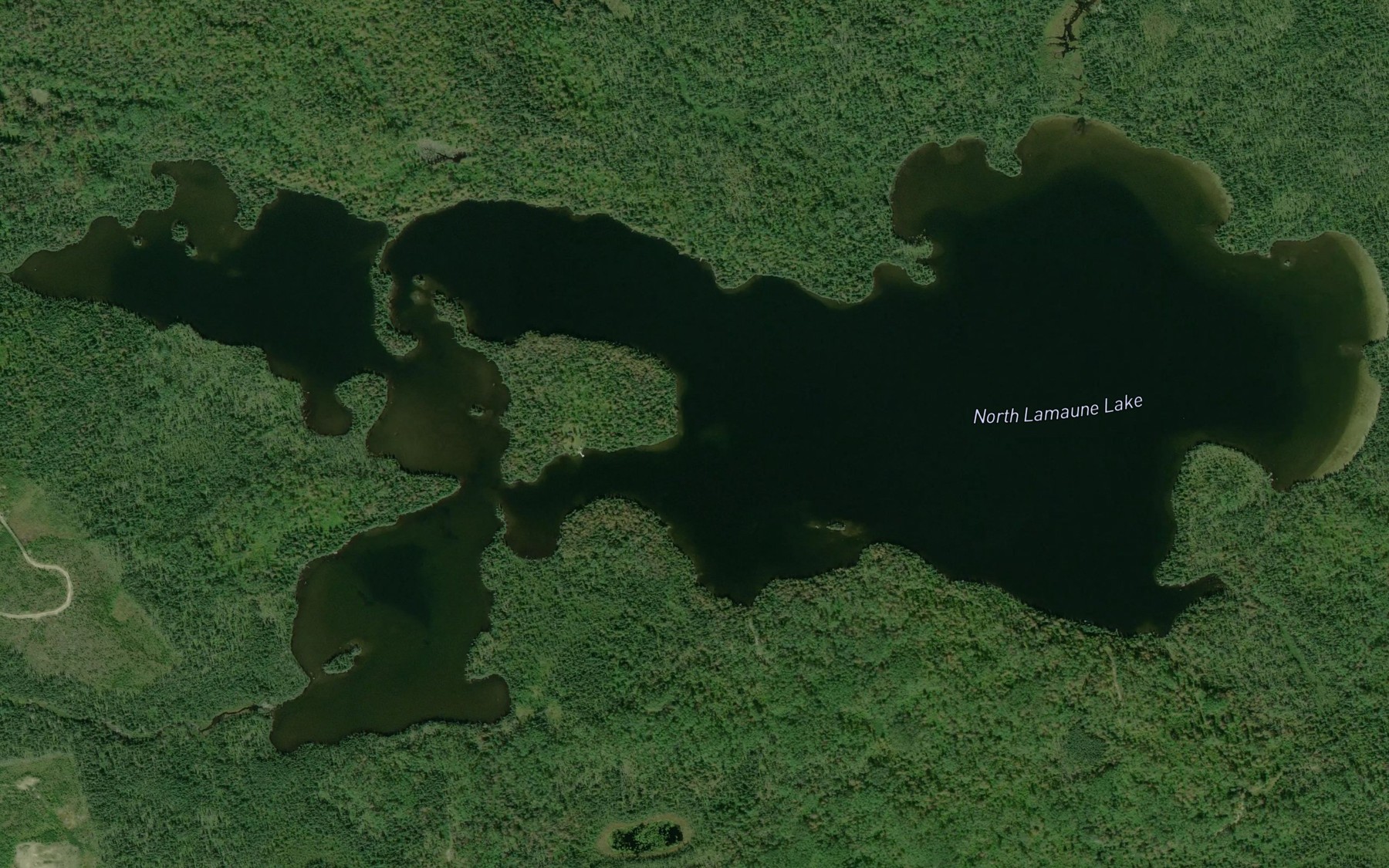 Satellite map of the North Lamaune Lake