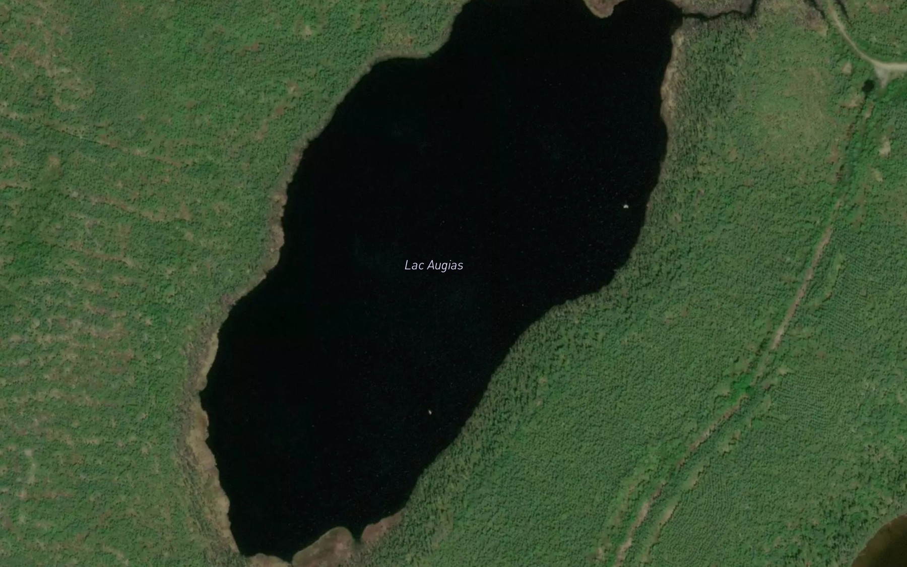 Satellite map of the Lac Augias