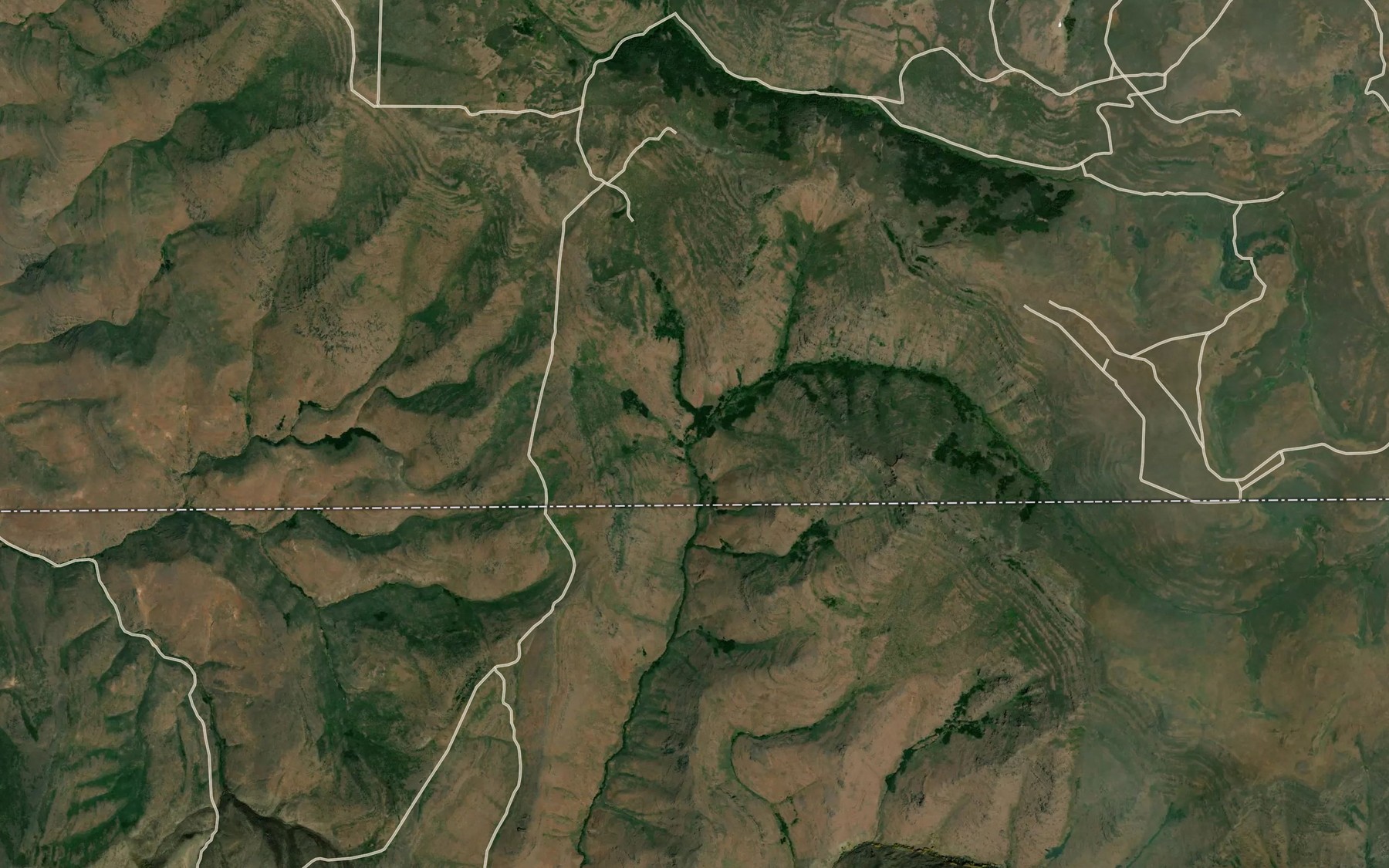 Satellite map of the Coffee Creek
