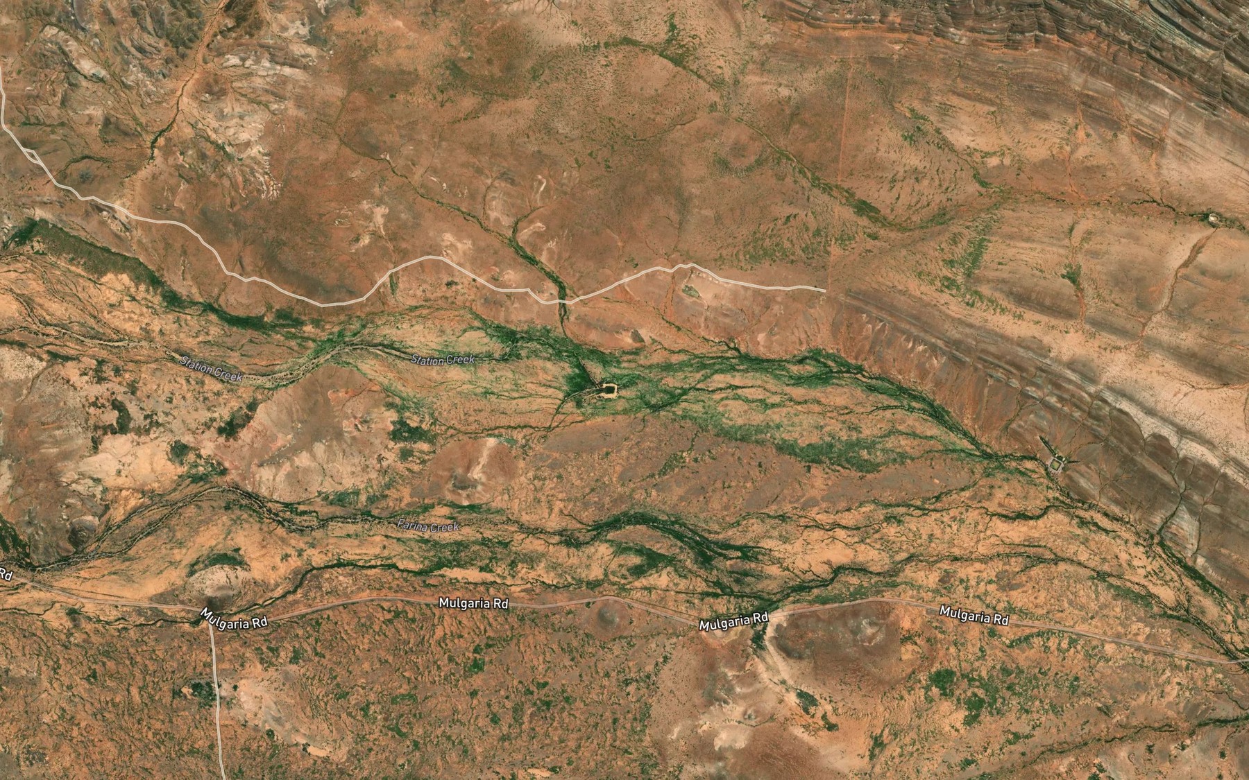 Satellite map of the Balawopina Creek