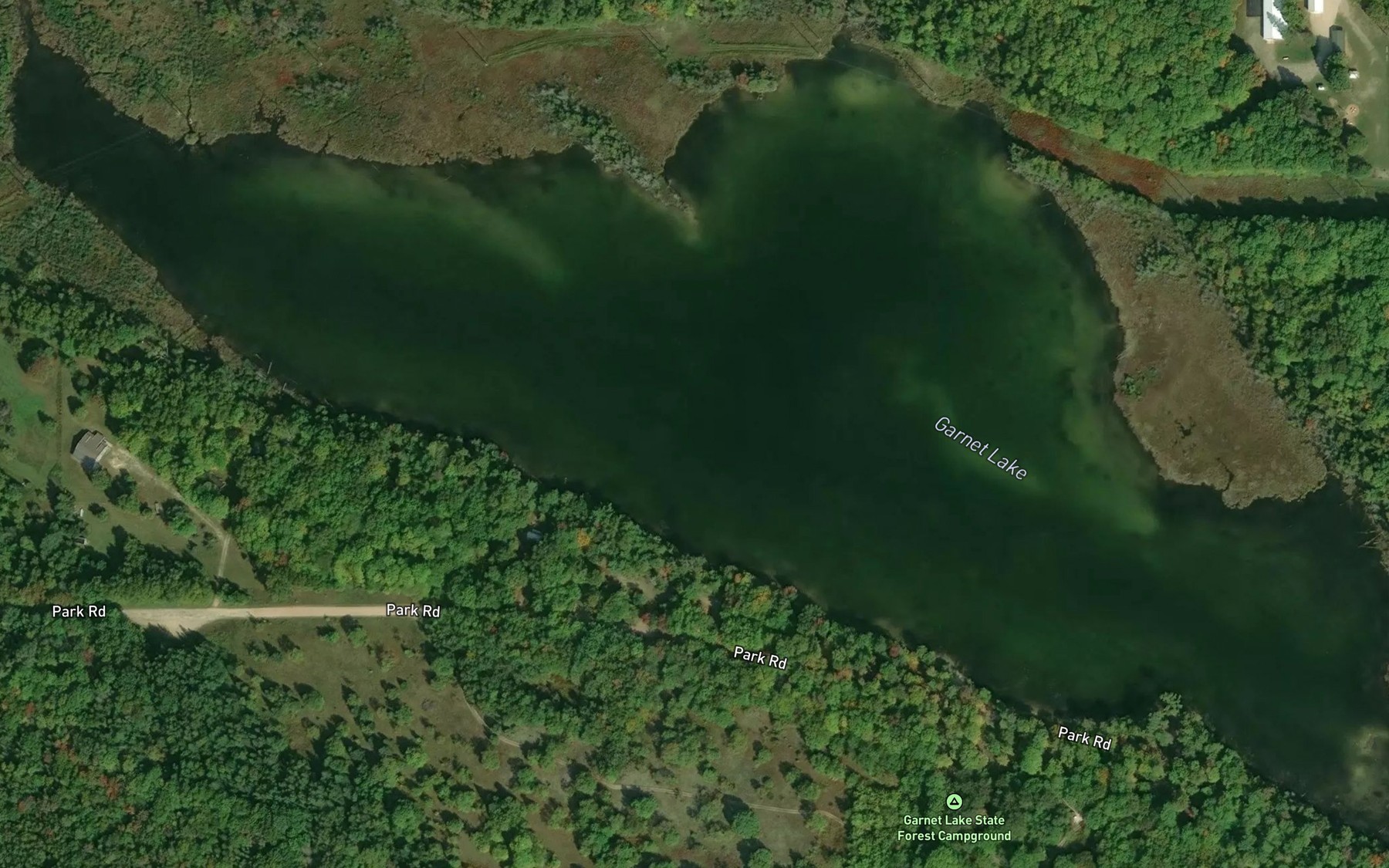 Satellite map of the Garnet Lake