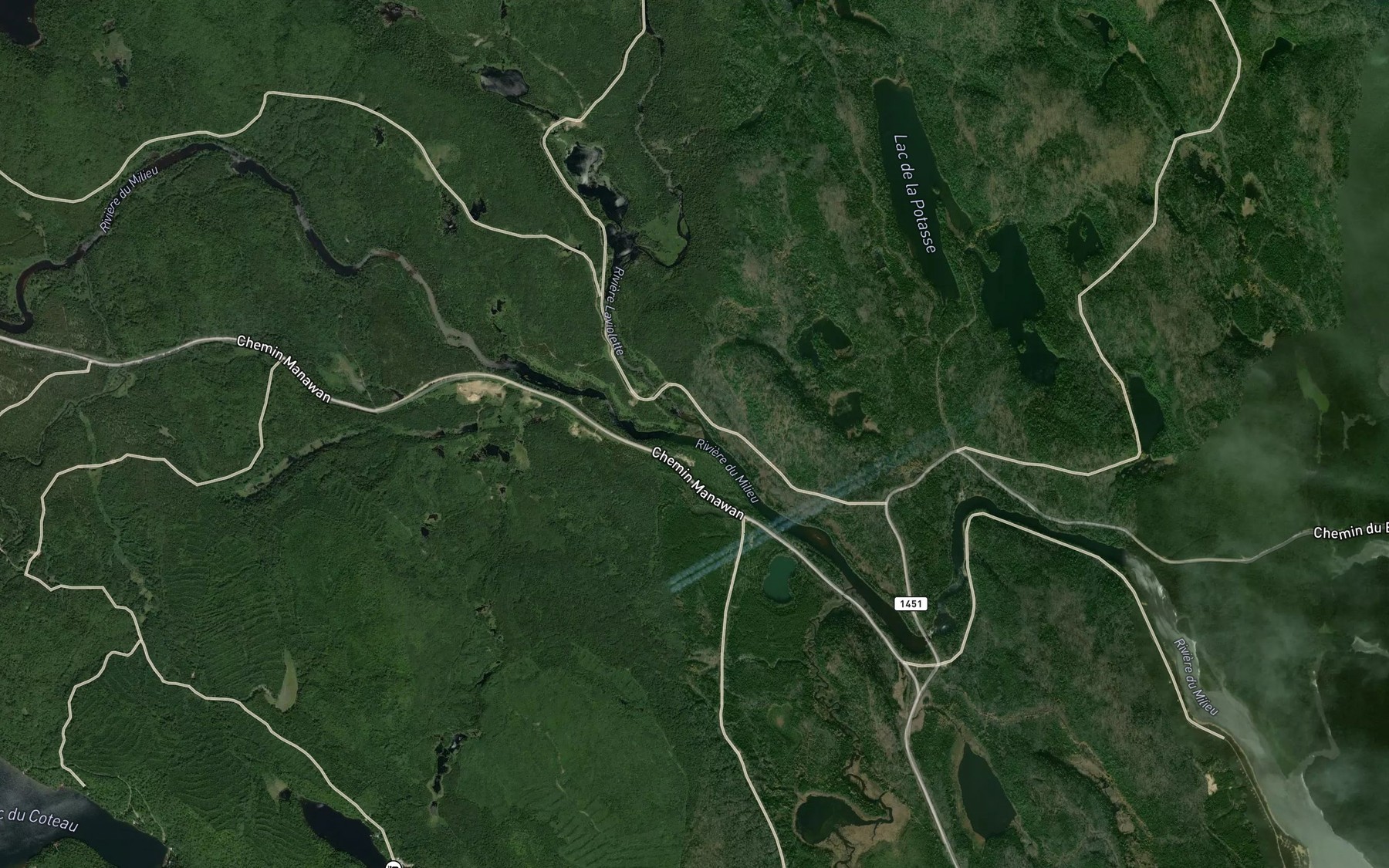 Satellite map of the Riviere Laviolette