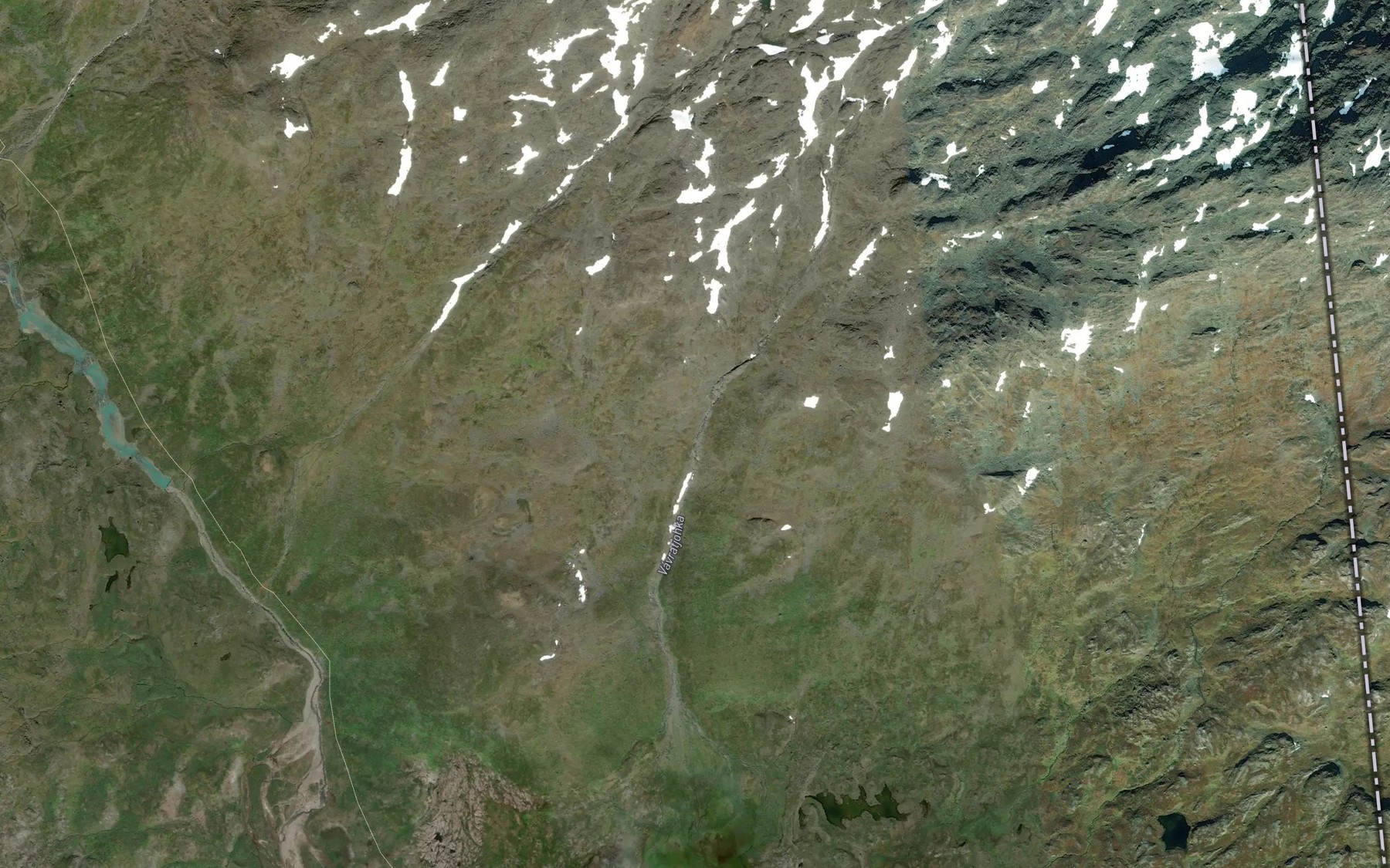 Satellite map of the Vavratjohka