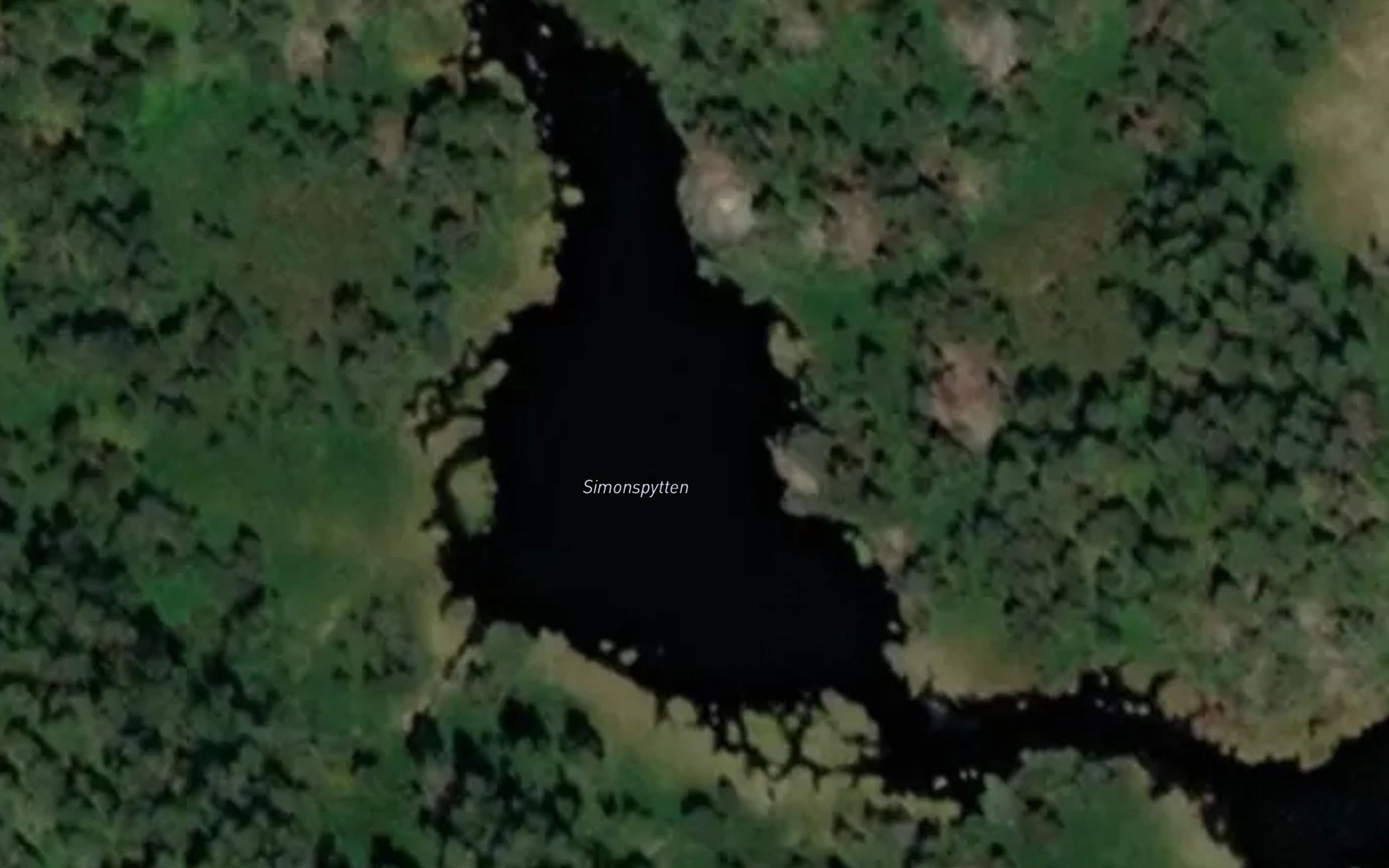 Satellite map of the Simonspytten