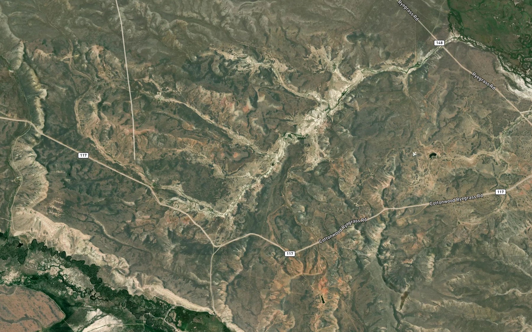 Satellite map of the Onion Springs