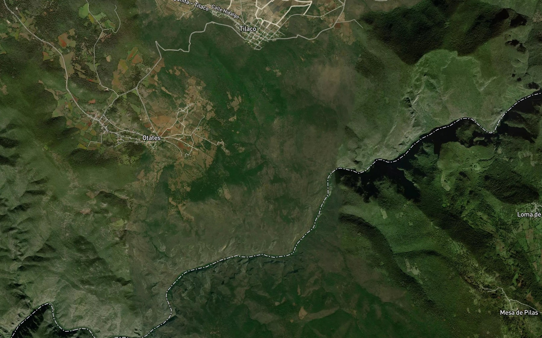 Satellite map of the Barranca El Ciruelo