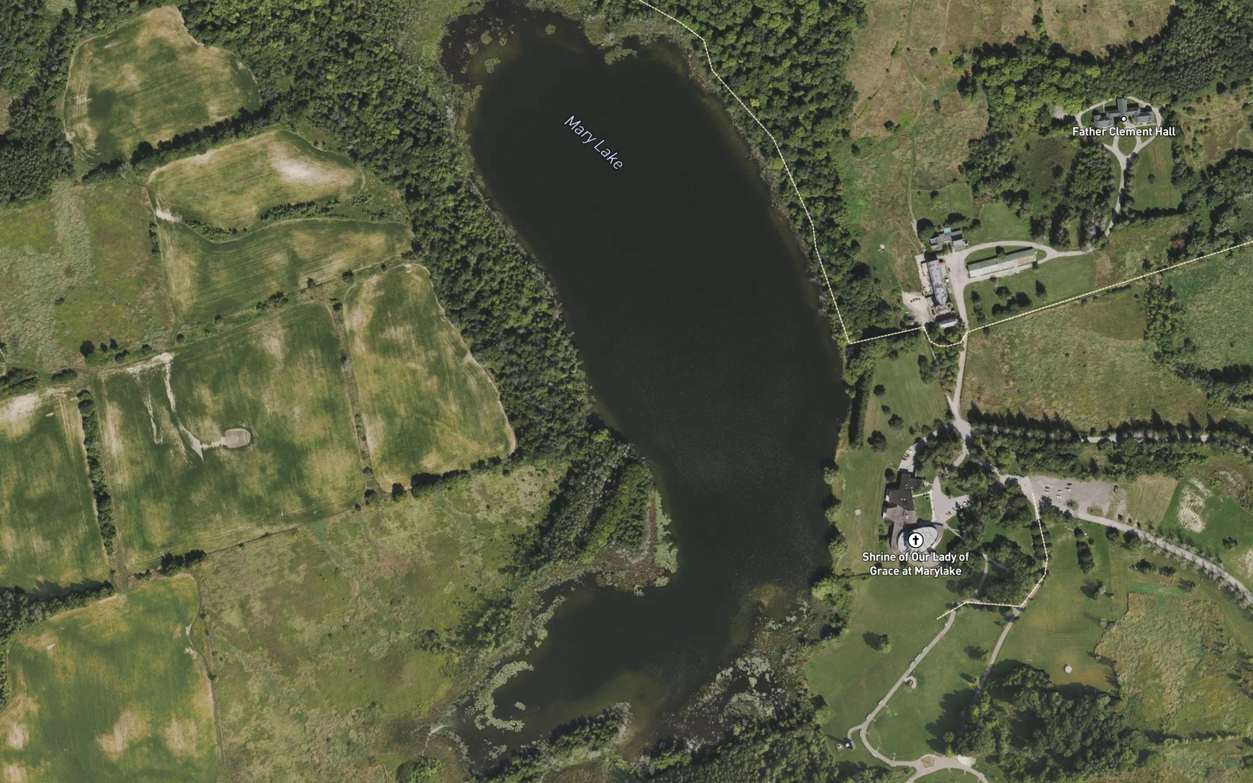 Satellite map of the Mary Lake