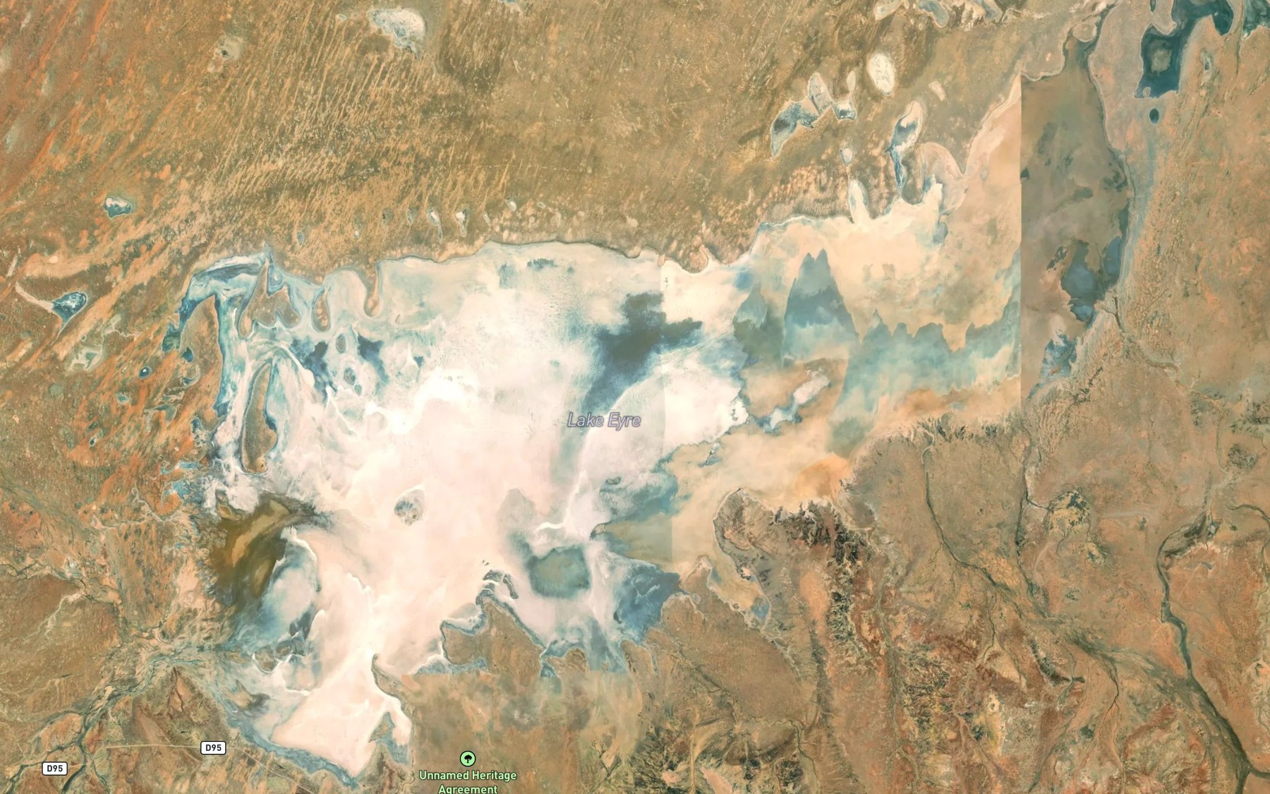 Satellite map of the Lake Eyre South