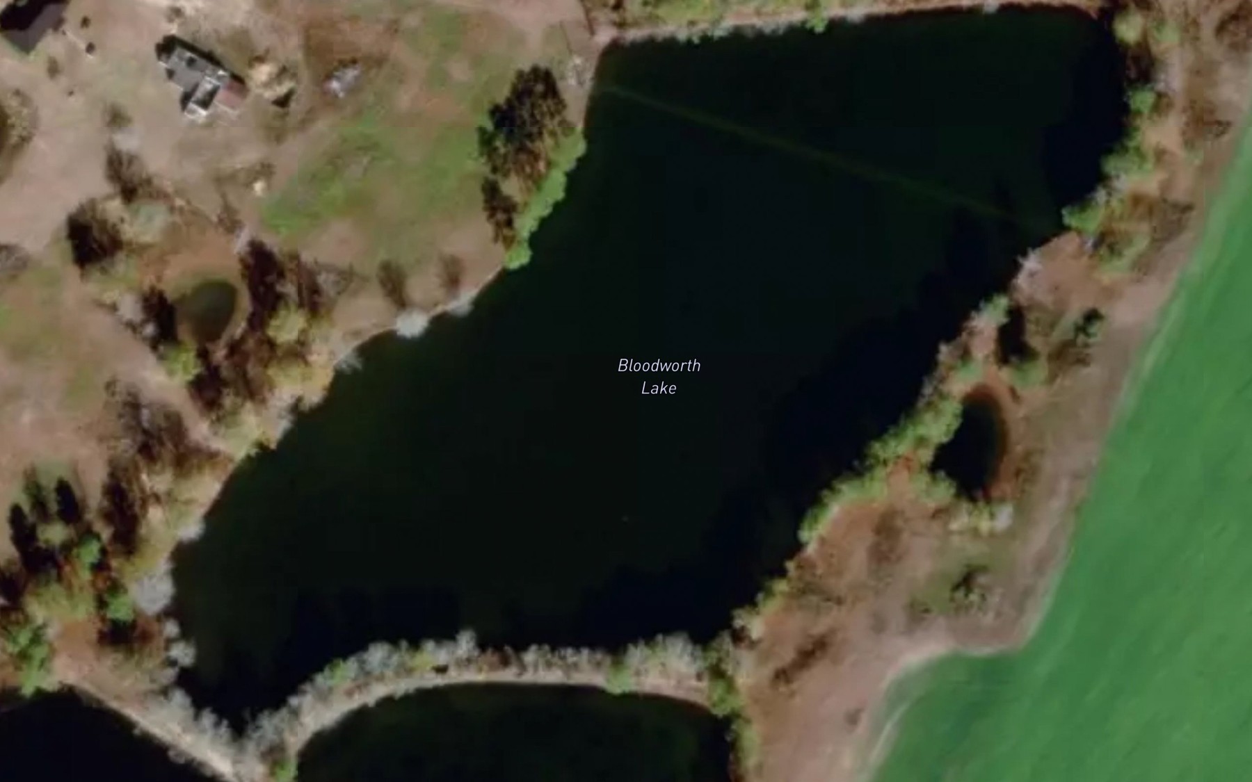 Satellite map of the Bloodworth Lake