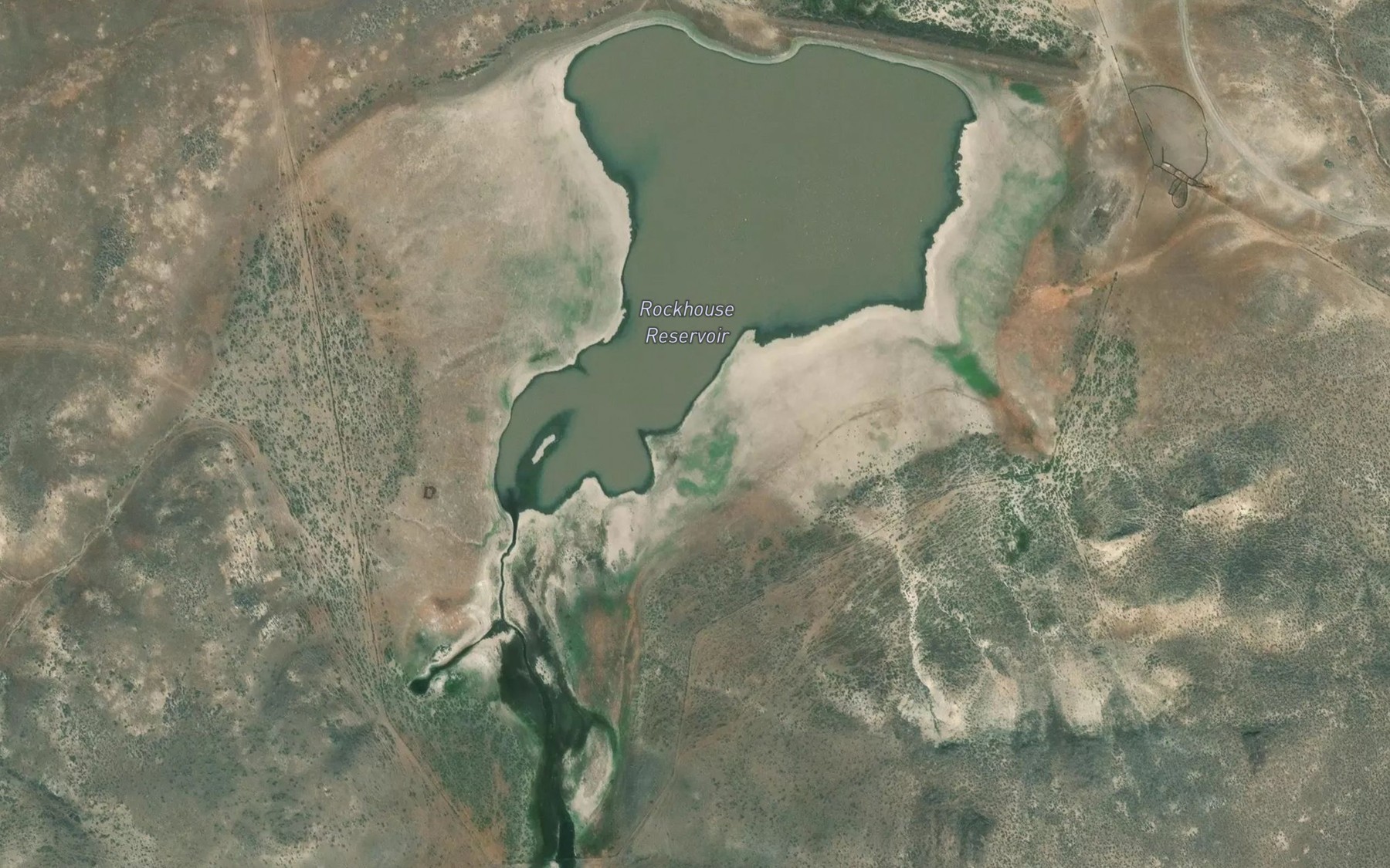 Satellite map of the Rockhouse Reservoir