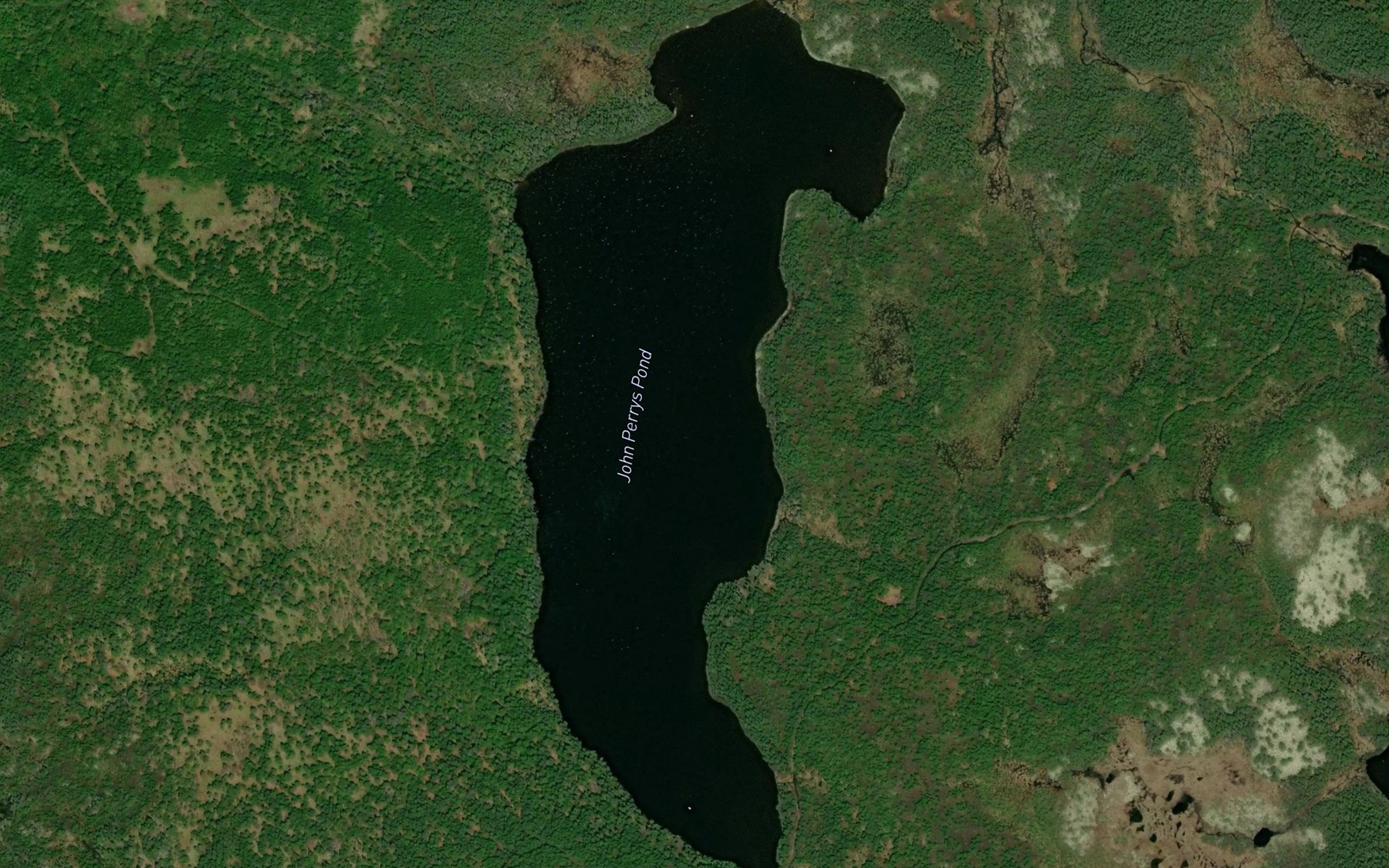 Satellite map of the John Perrys Pond