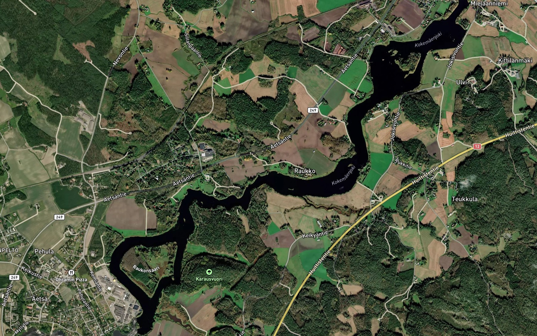 Satellite map of the Pahaoja