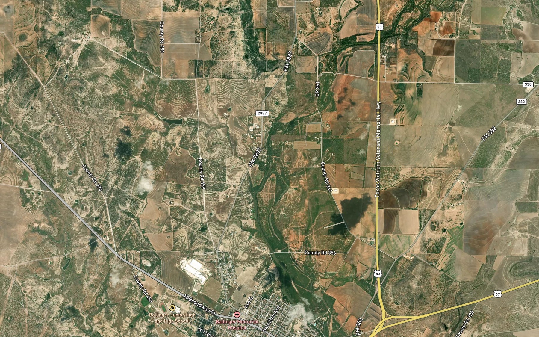 Satellite map of the Flag Branch