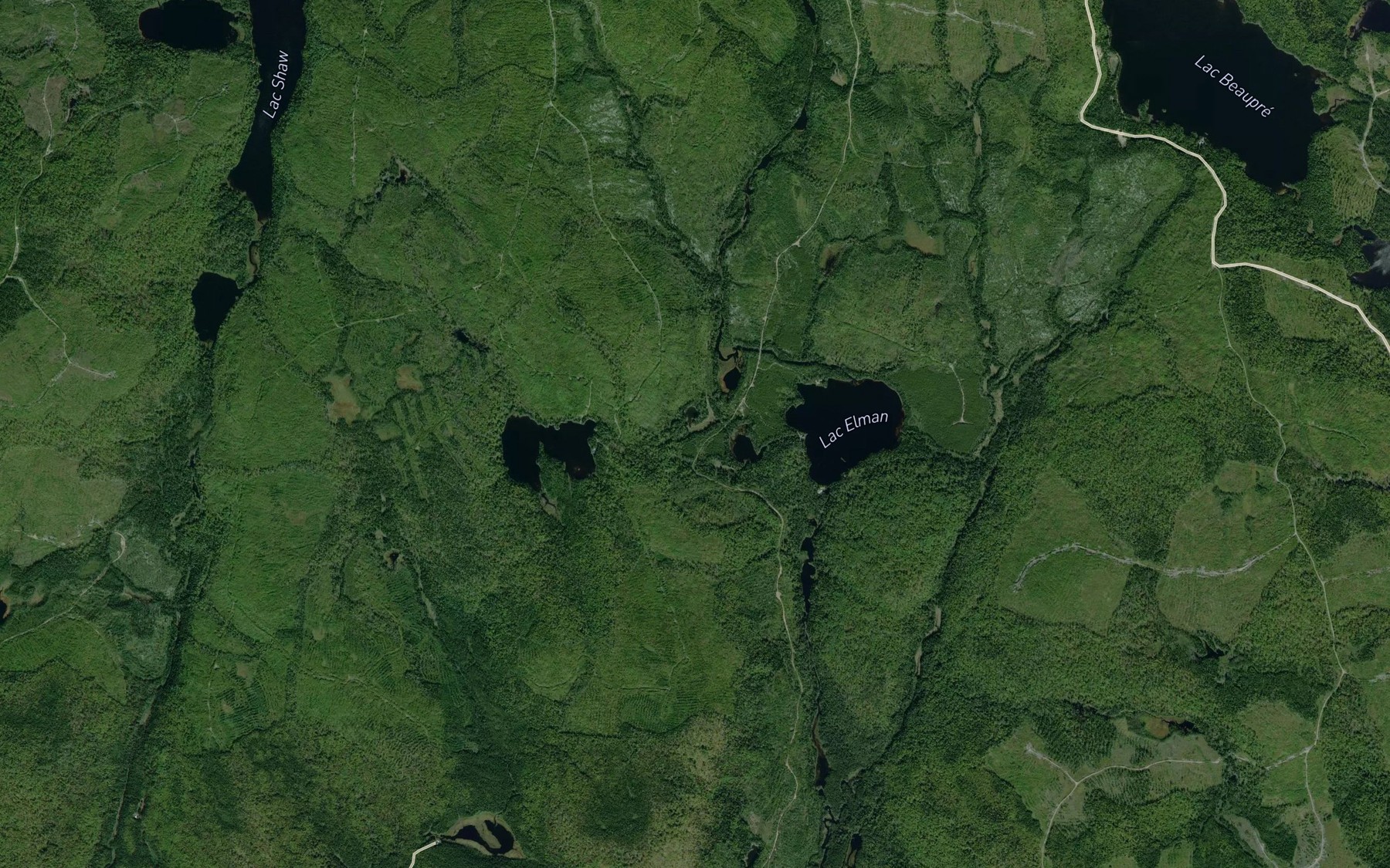 Satellite map of the Lac Argent