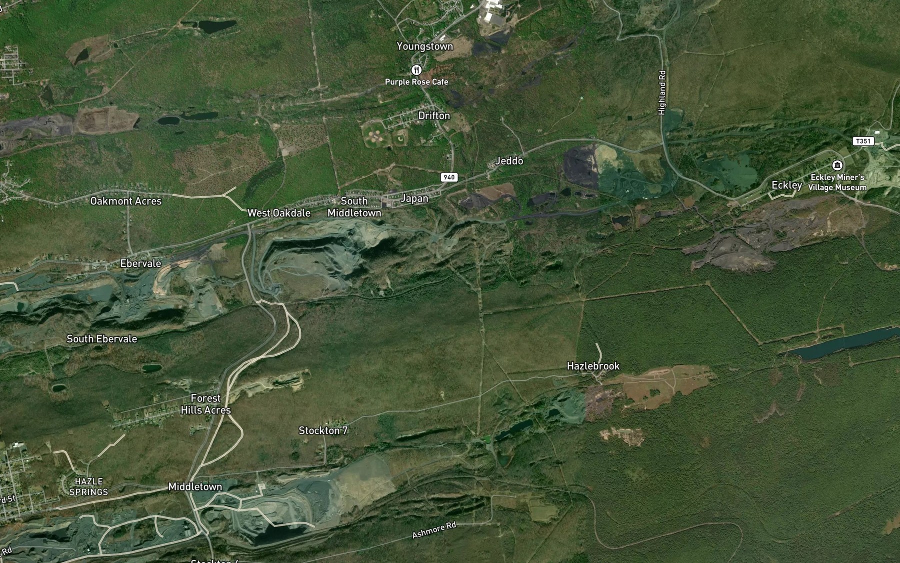 Satellite map of the Cross Creek (historical)
