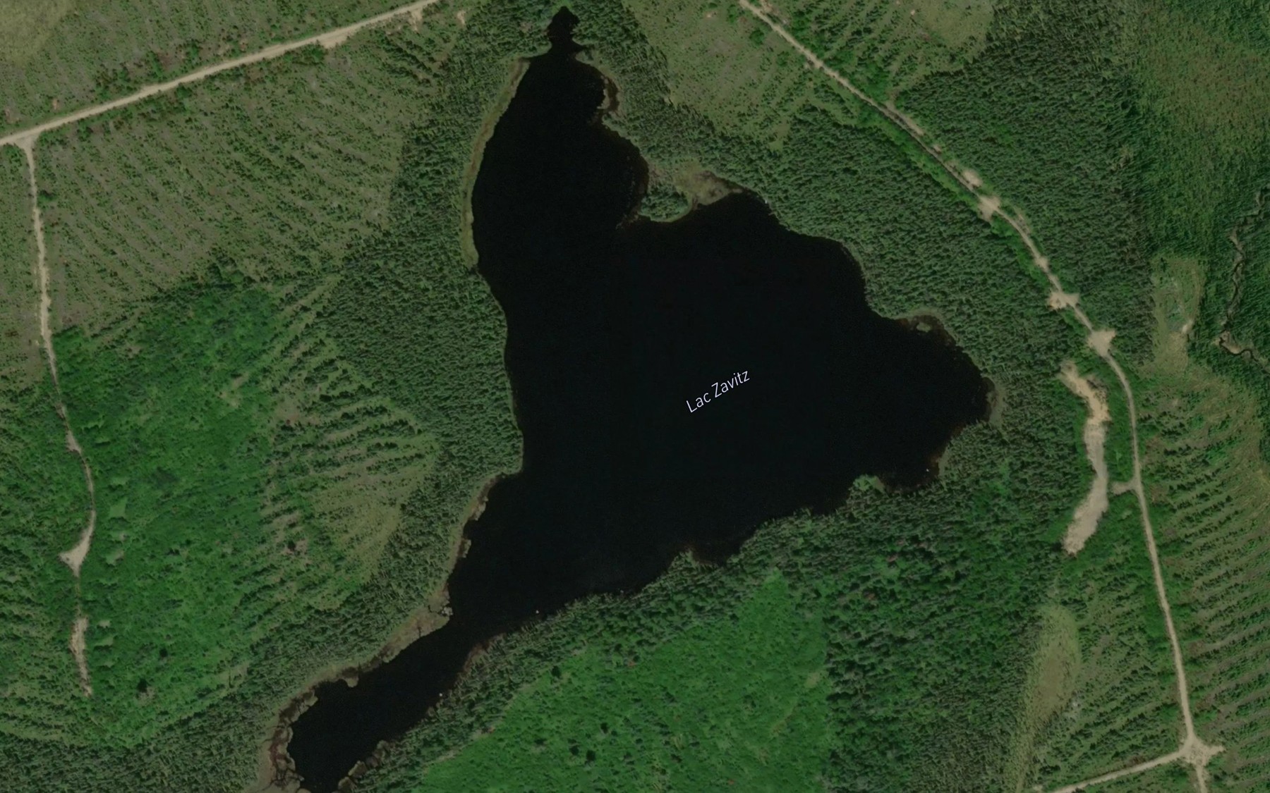 Satellite map of the Lac Zavitz
