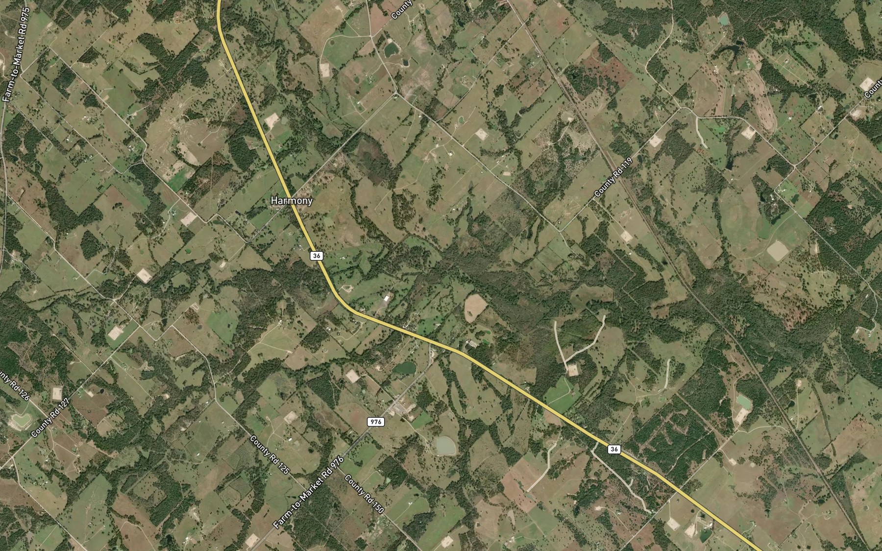 Satellite map of the Pin Oak Creek