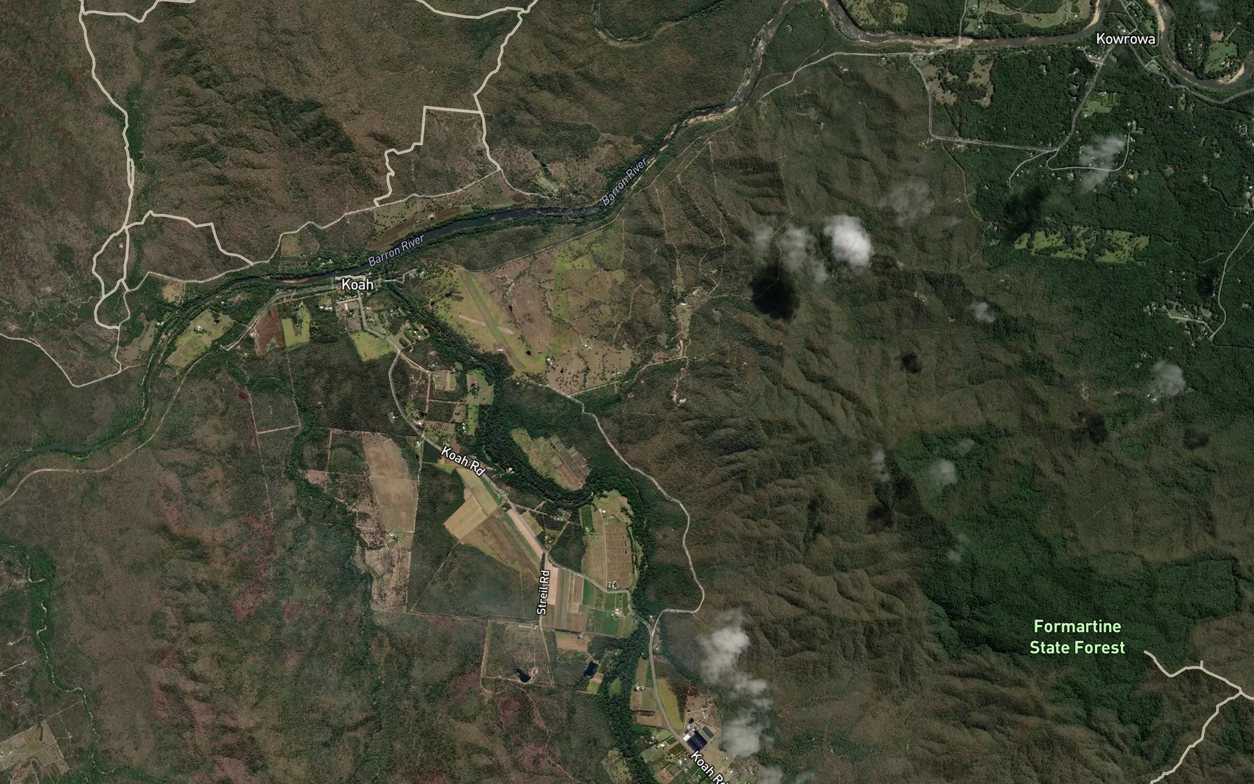 Satellite map of the One Mile Creek