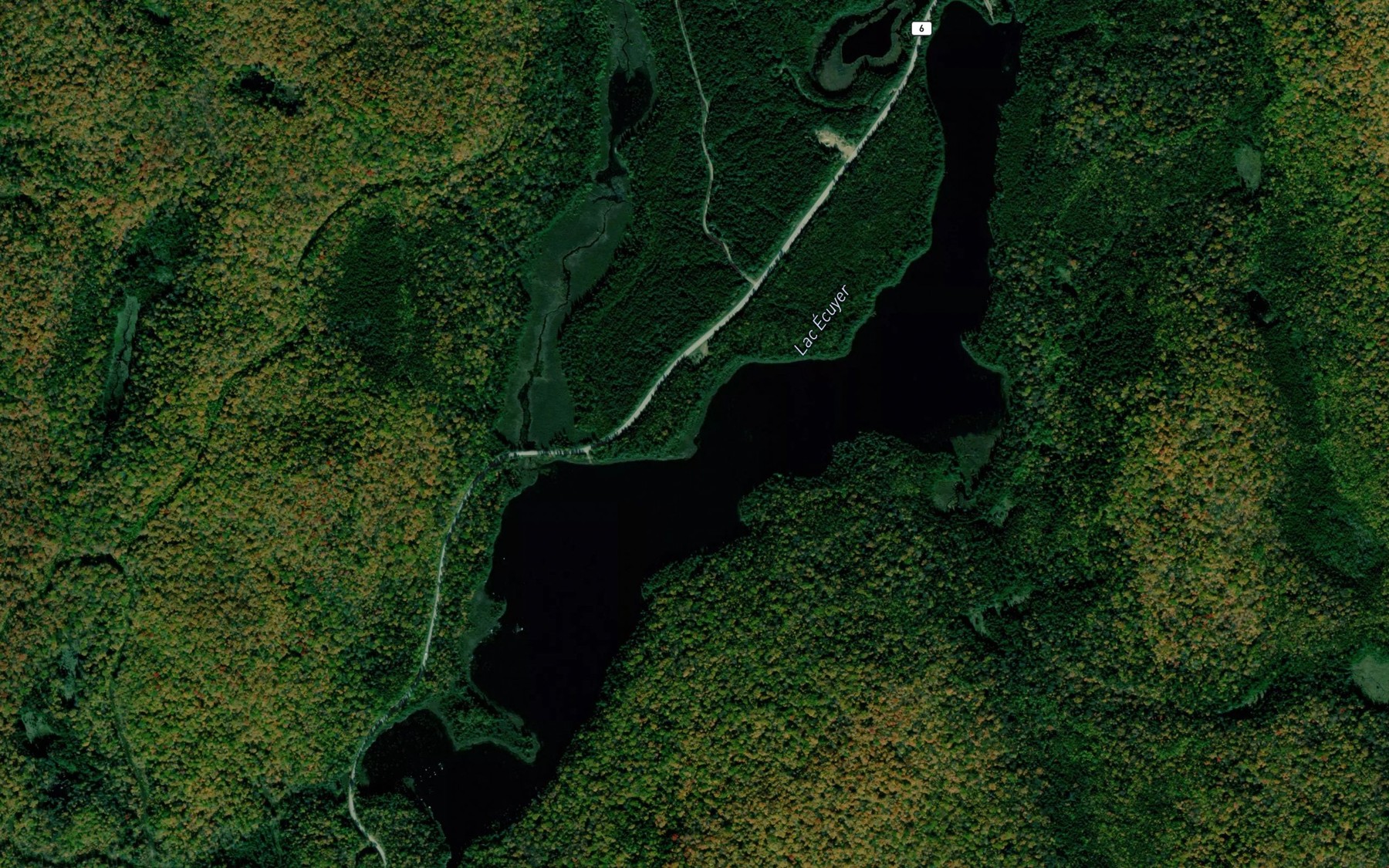 Satellite map of the Lac Ecuyer