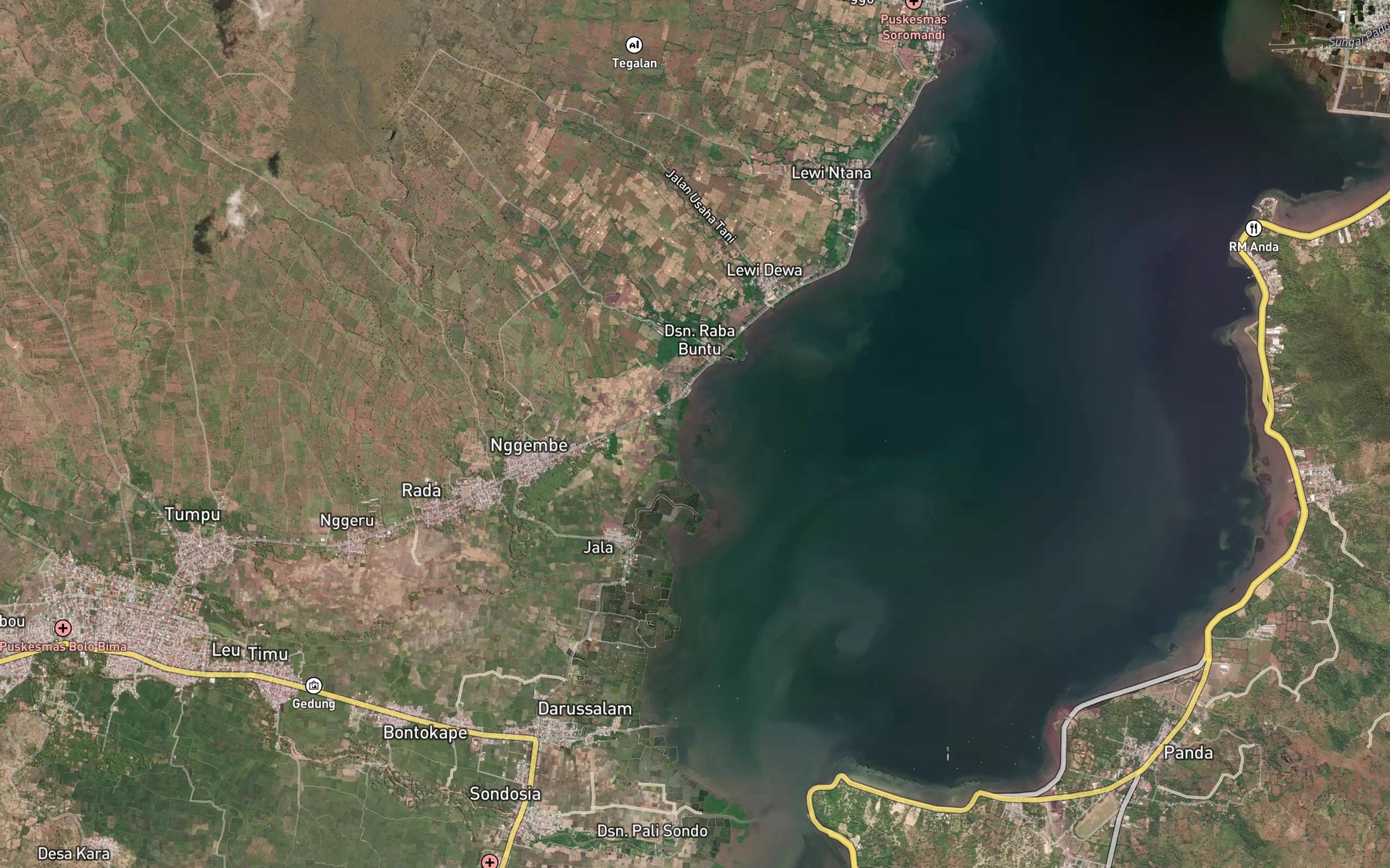 Satellite map of the Teluk Oiwontu