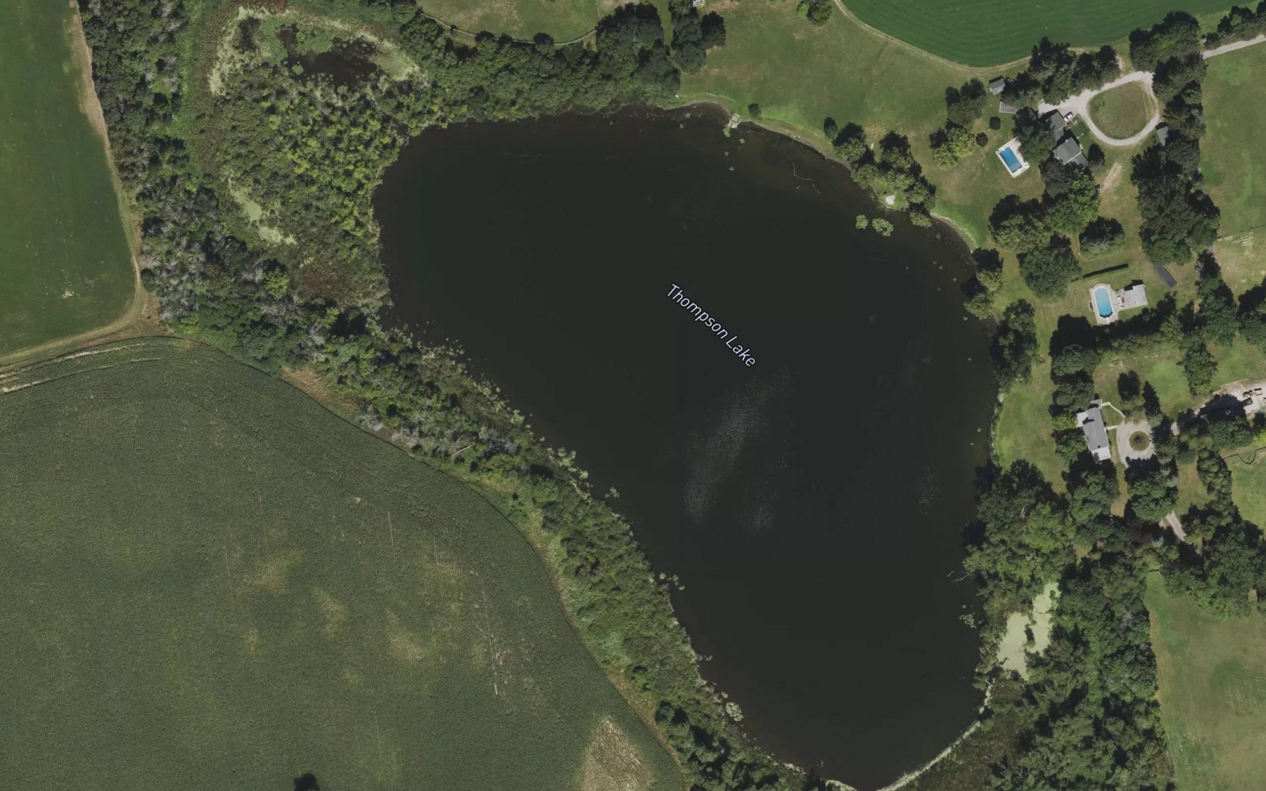 Satellite map of the Thompson Lake