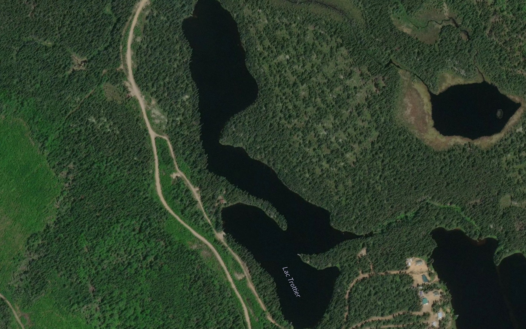 Satellite map of the Lac Trottier