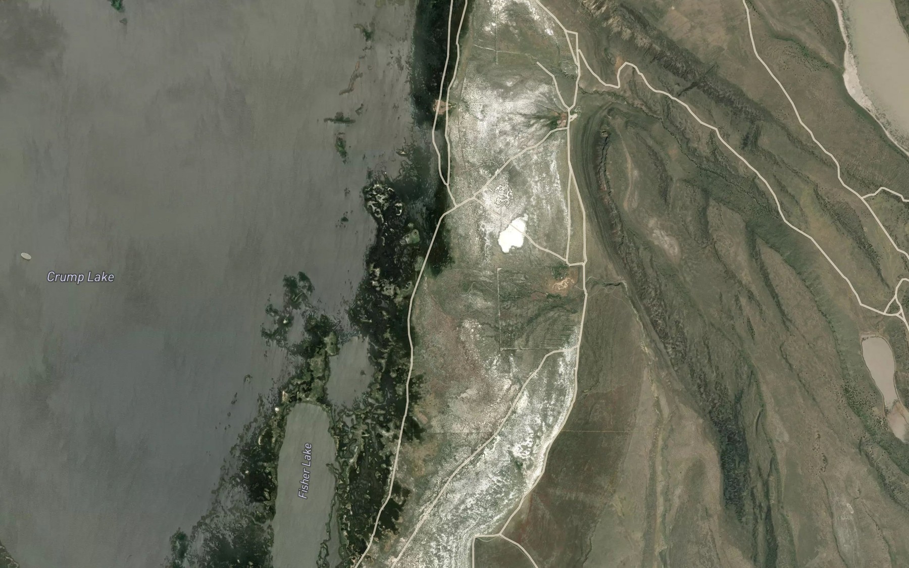 Satellite map of the Fish Creek