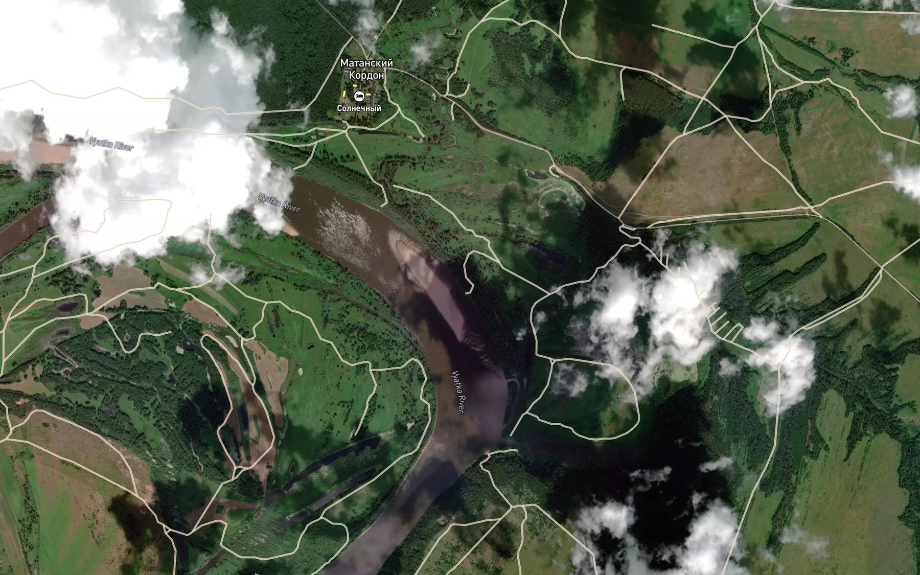 Satellite map of the Omga