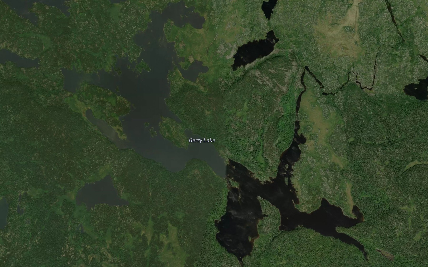 Satellite map of the Berry Lake