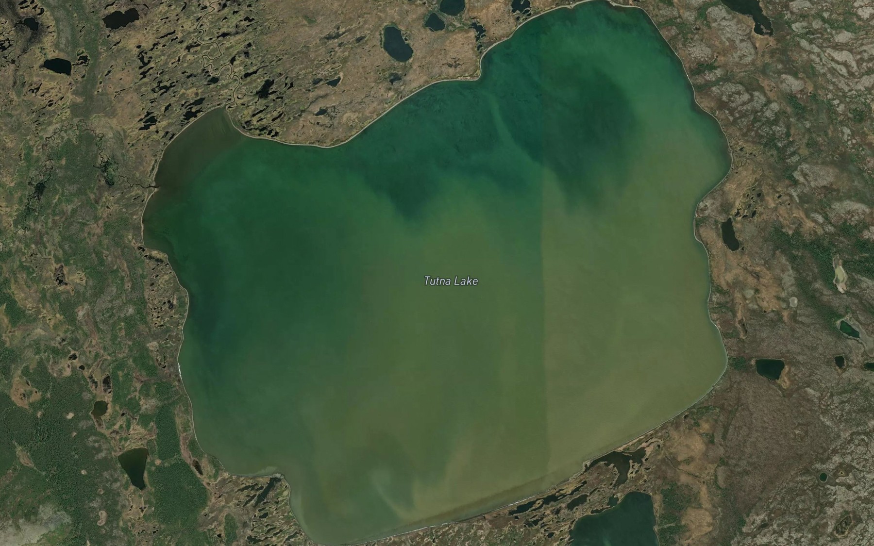 Satellite map of the Tutna Lake