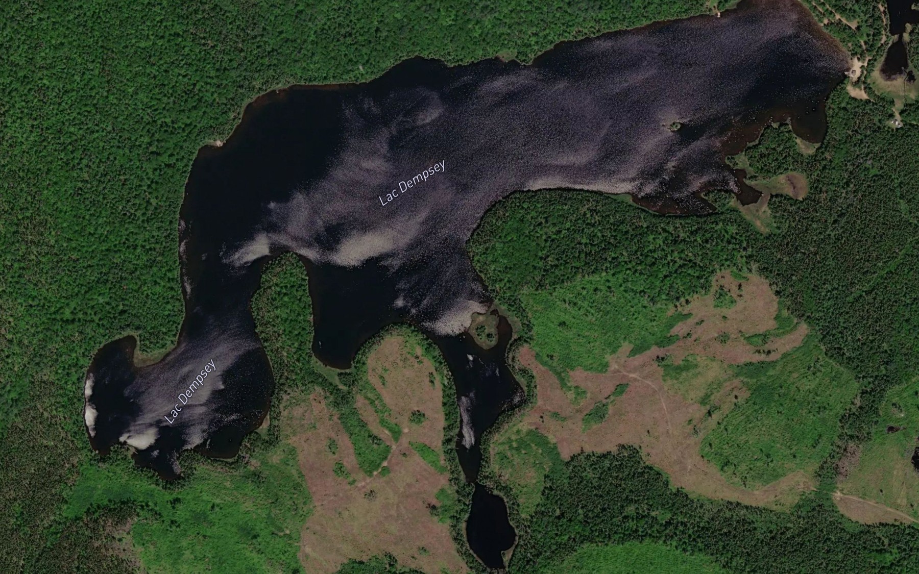 Satellite map of the Lac Dempsey