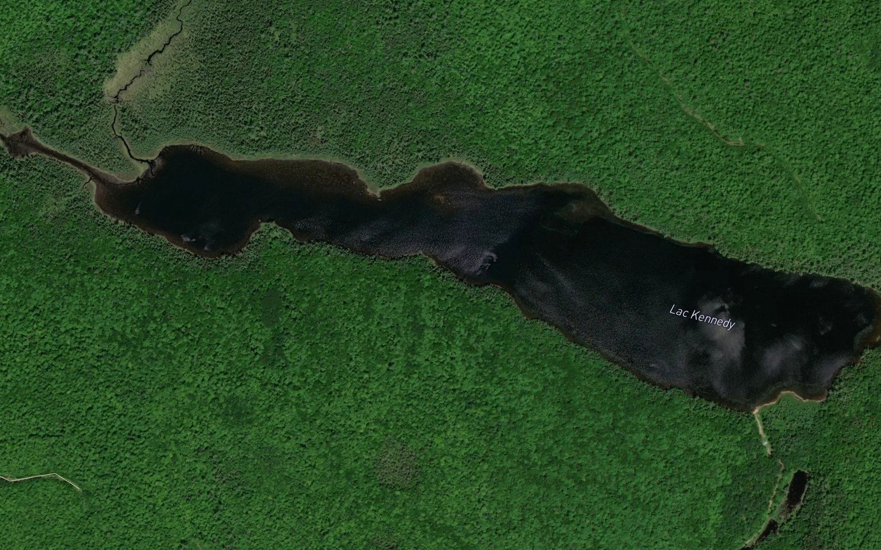 Satellite map of the Lac Kennedy