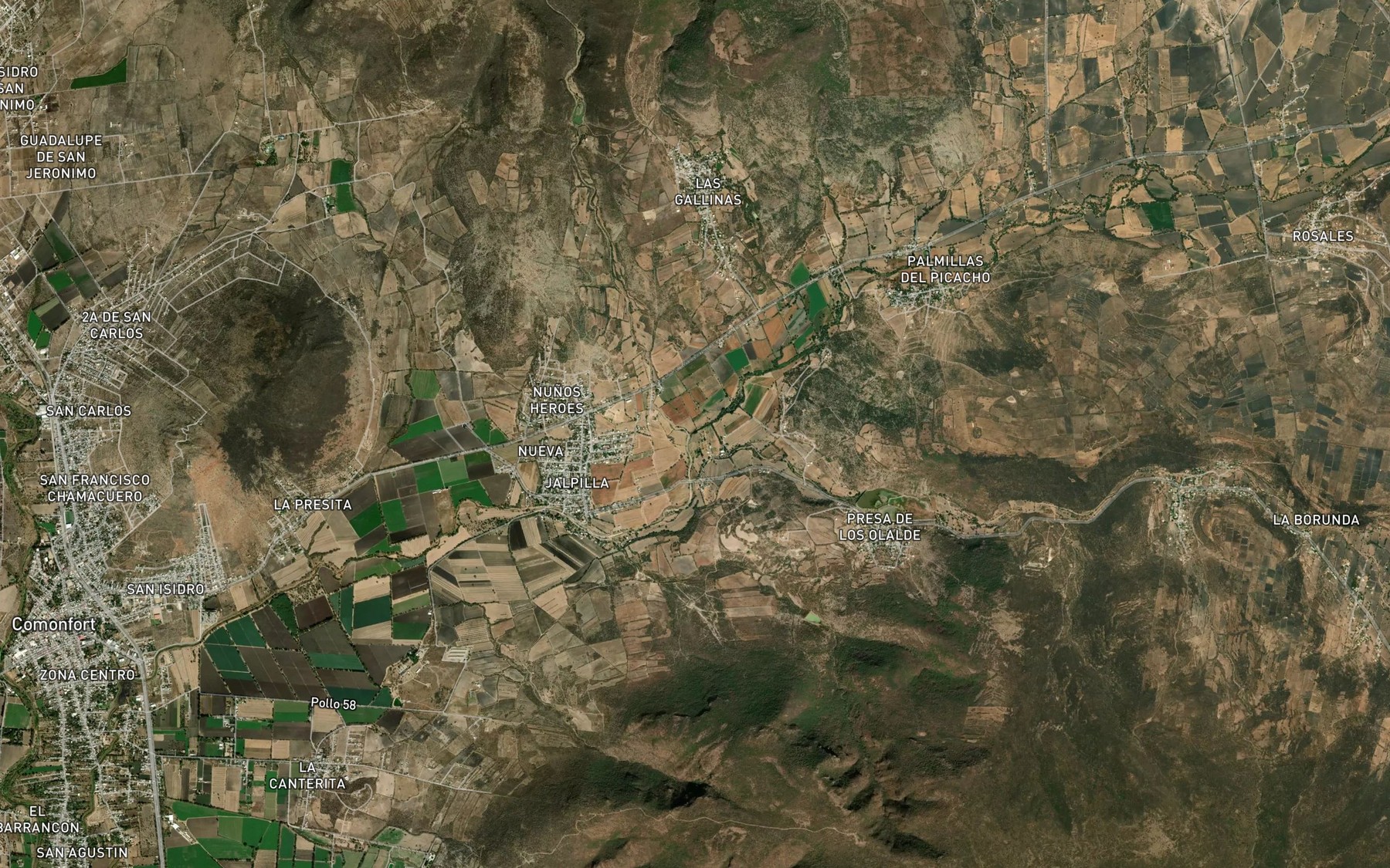 Satellite map of the Jalpa