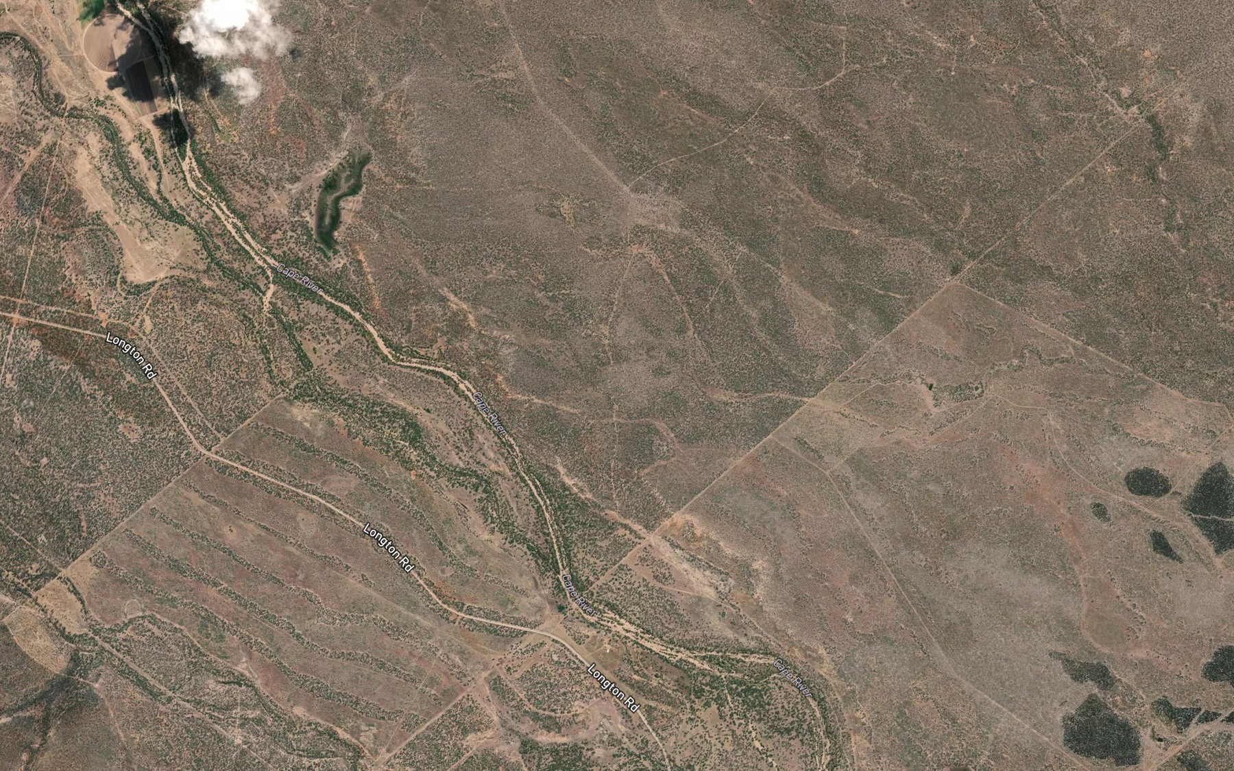 Satellite map of the Betts Creek