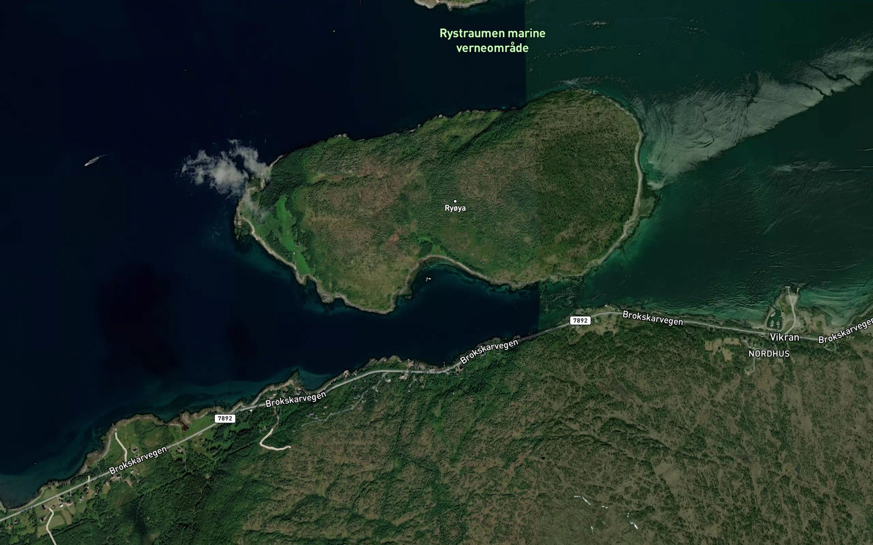 Satellite map of the Oyhamna